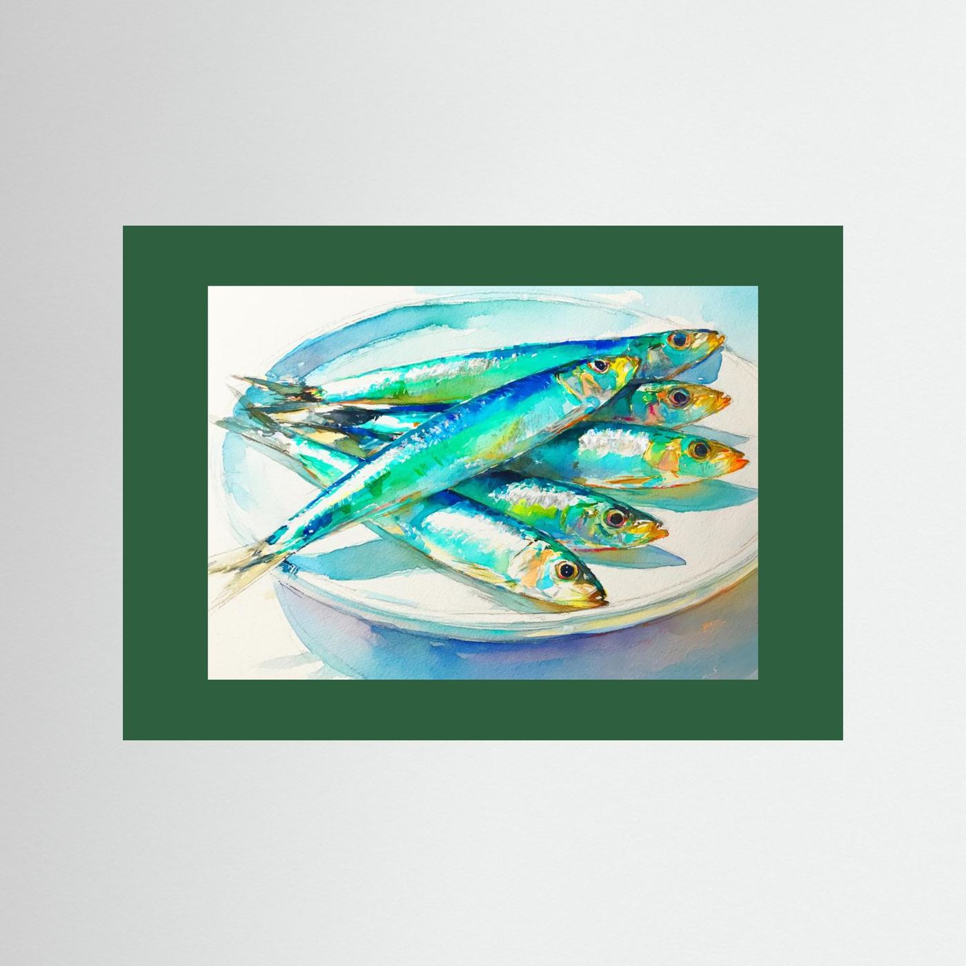 Colorful Sardines Painting by Treechild Fine Art Paper 