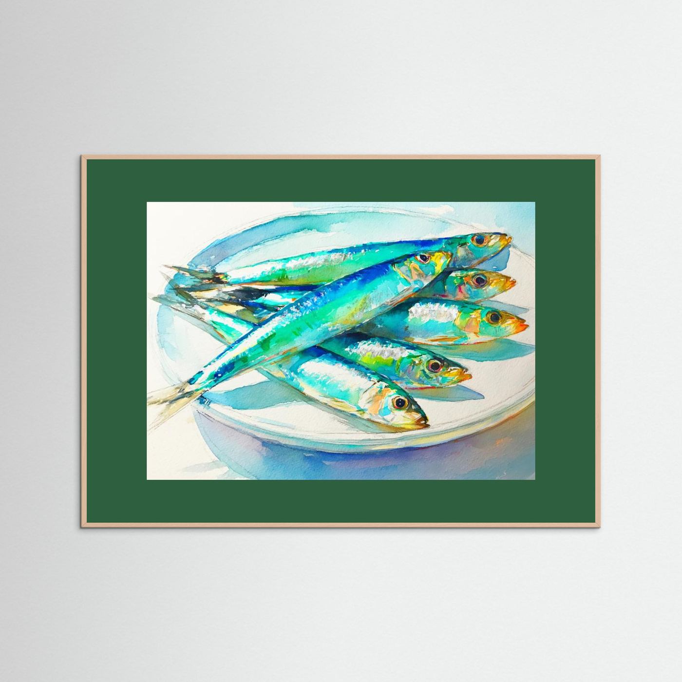 Colorful Sardines Painting by Treechild Fine Art Paper 
