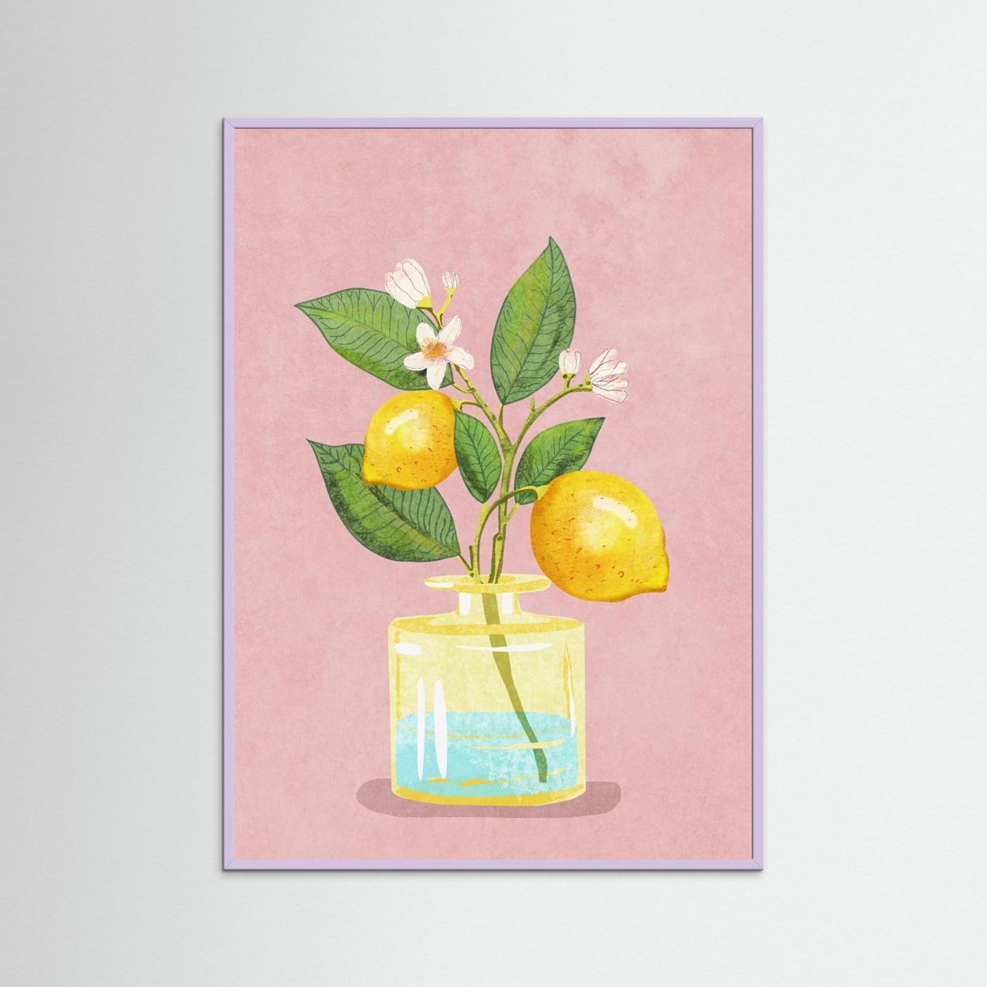 Lemon Bunch In Vase by Raissa Oltmanns Fine Art Paper 