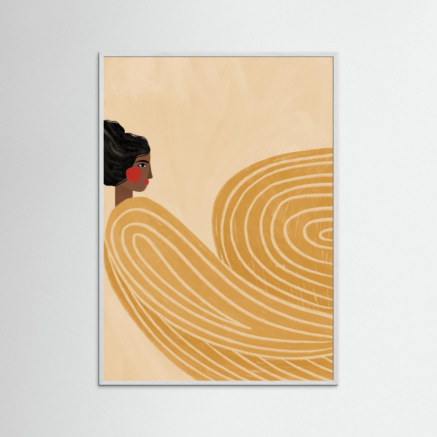 The Woman With the Yellow Stripes by Bea Müller Fine Art Paper 