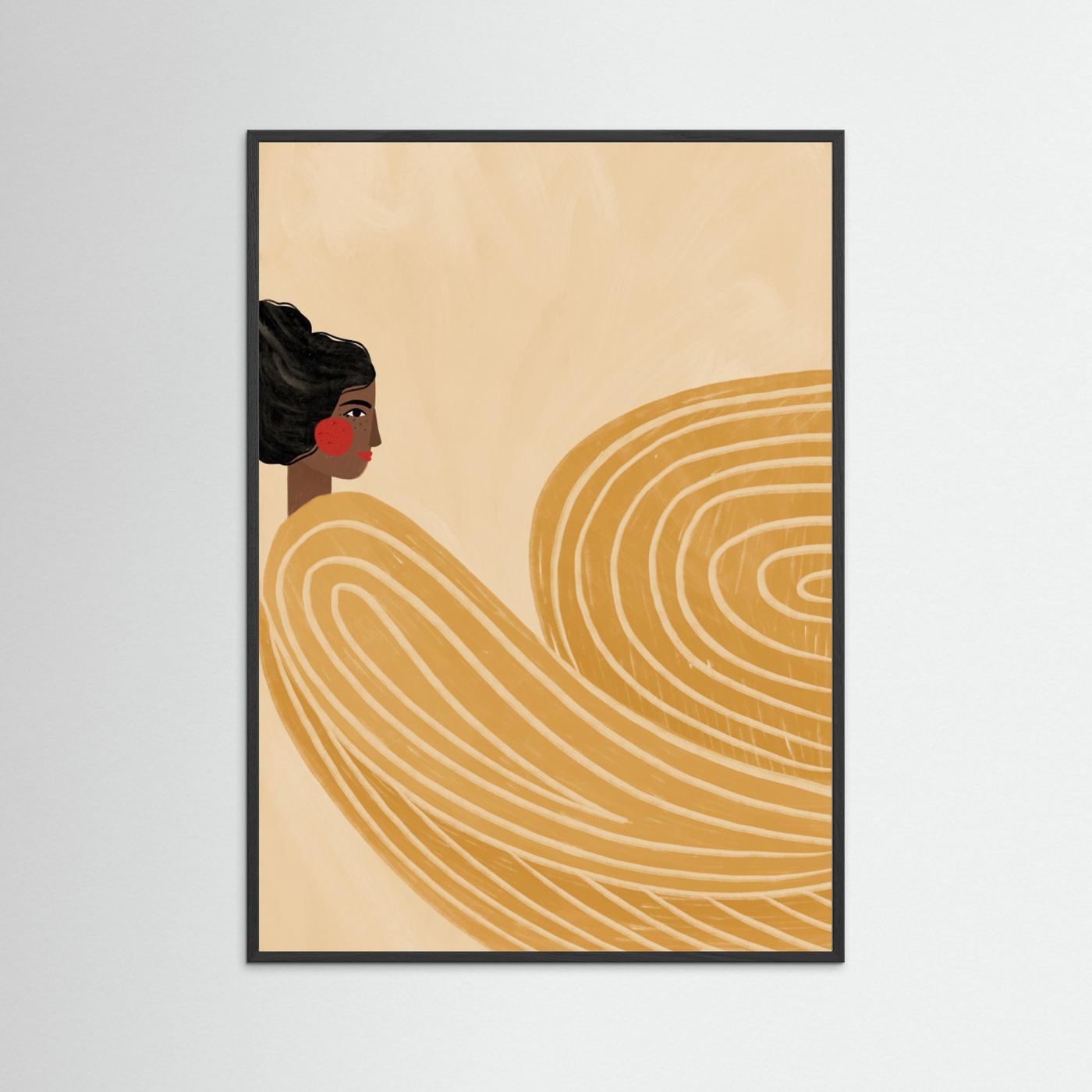 The Woman With the Yellow Stripes by Bea Müller Fine Art Paper 