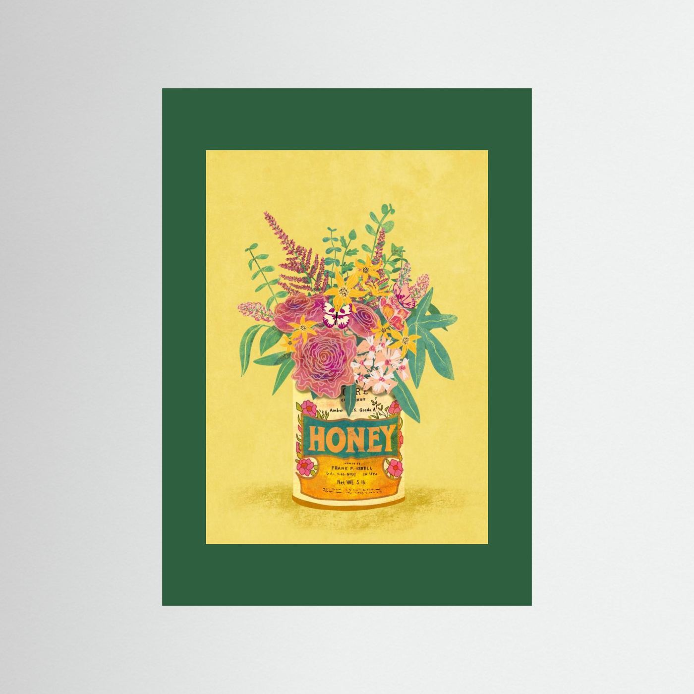 Flowers In a vintage Honey Can by Raissa Oltmanns Fine Art Paper 
