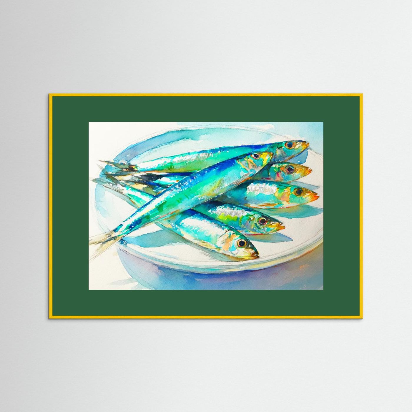 Colorful Sardines Painting by Treechild Fine Art Paper 