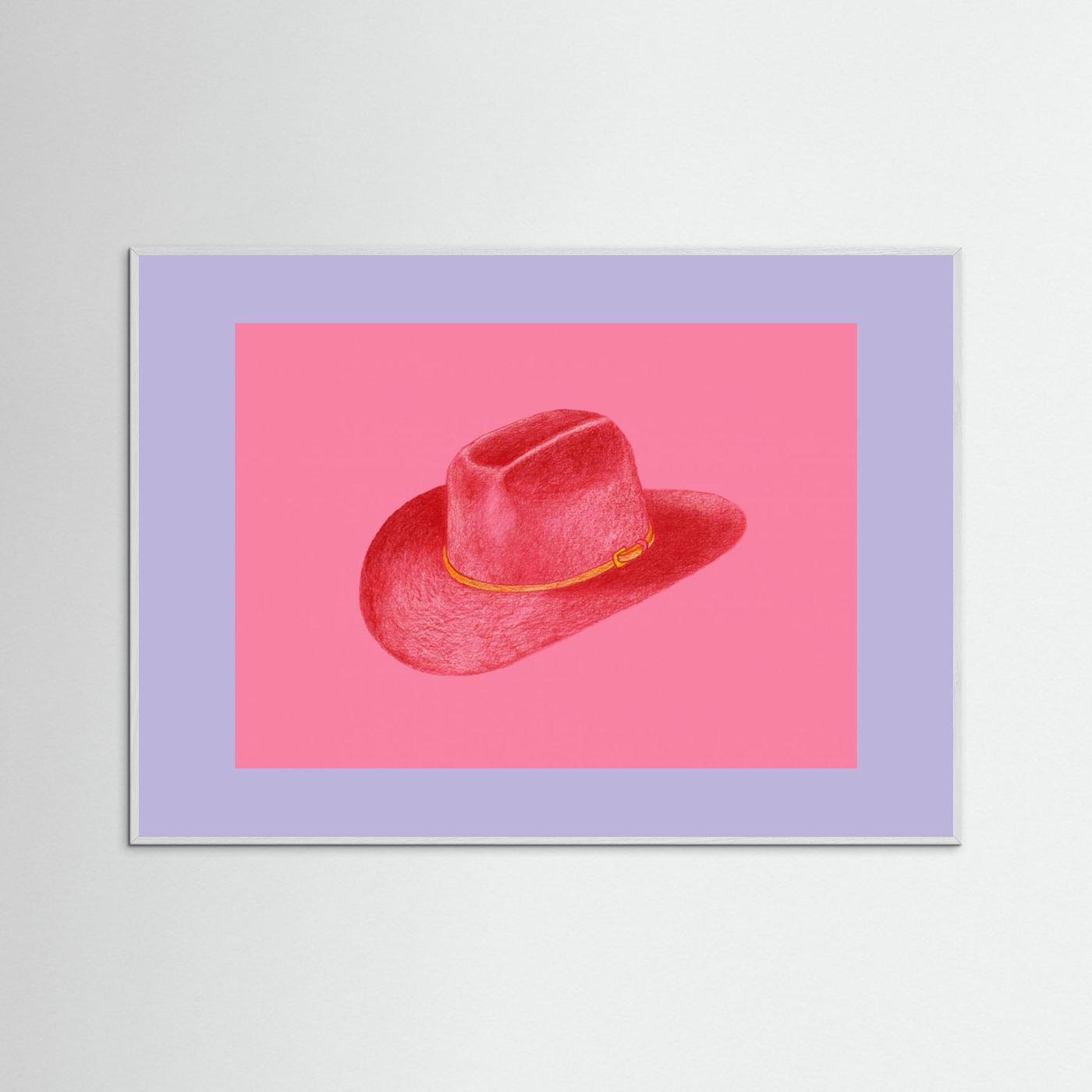Red Stetson On Pink by Anyone Can Yeehaw