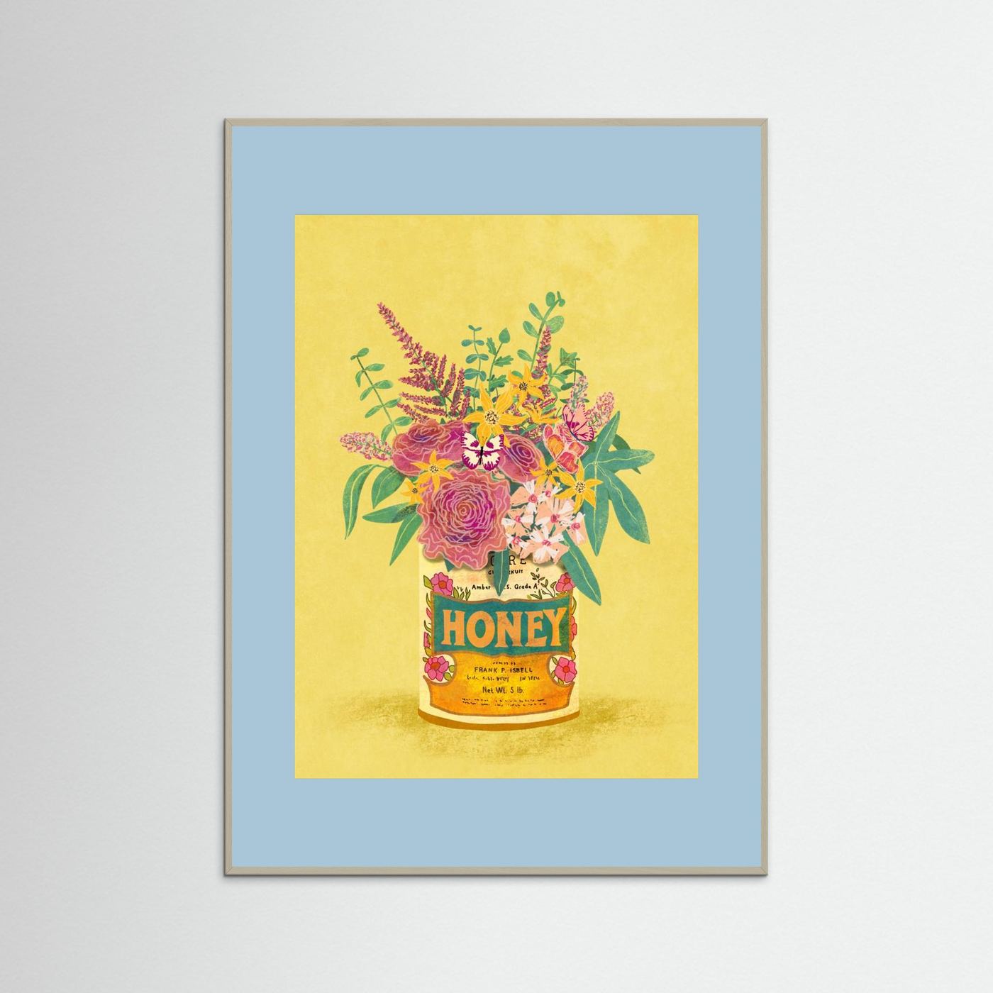 Flowers In a vintage Honey Can by Raissa Oltmanns Fine Art Paper 