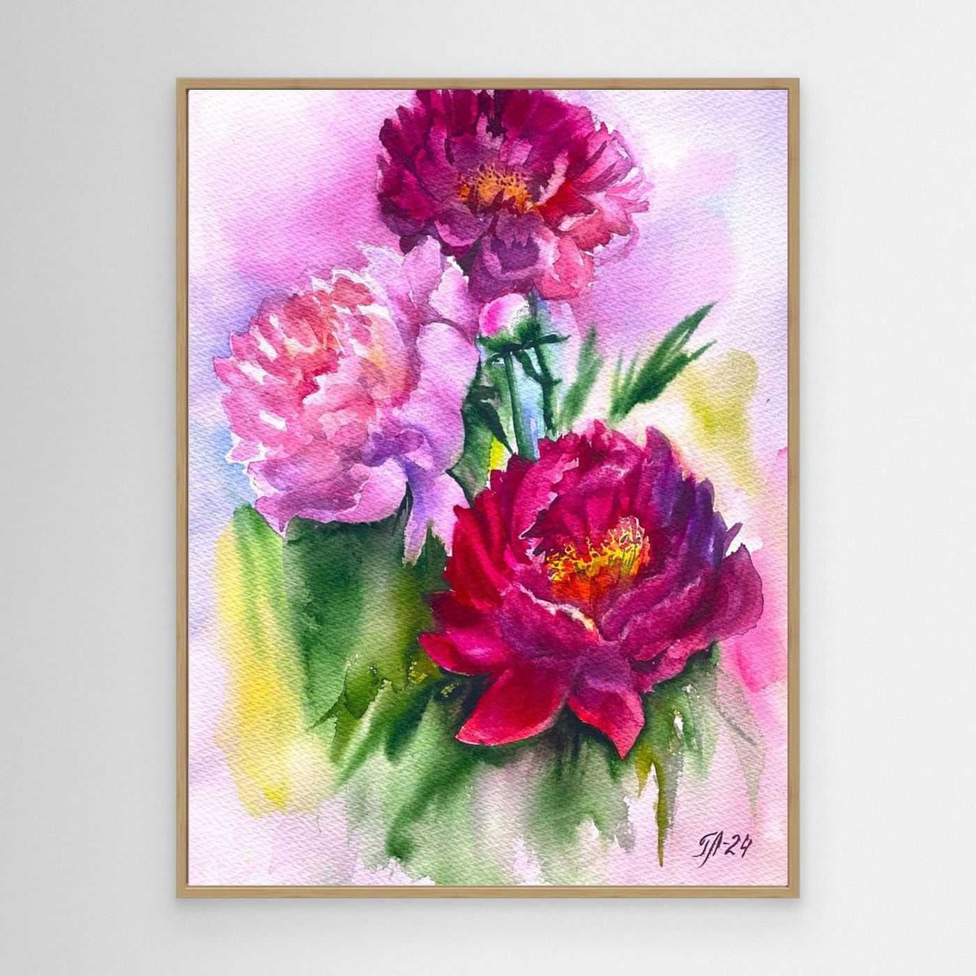 Peonies by Tanya Lundmark Canvas