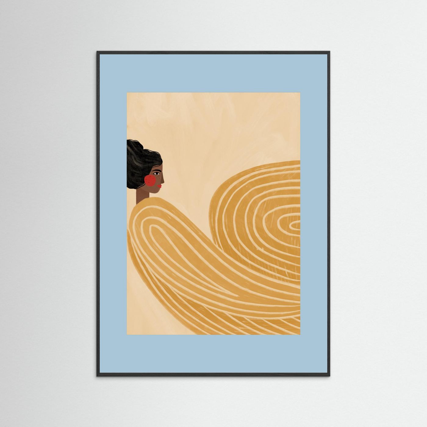The Woman With the Yellow Stripes by Bea Müller Fine Art Paper 