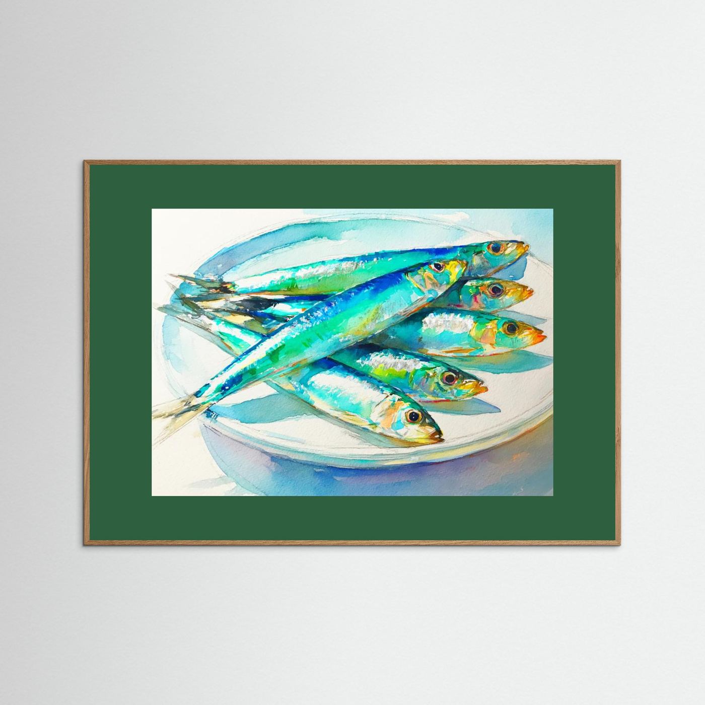 Colorful Sardines Painting by Treechild Fine Art Paper 