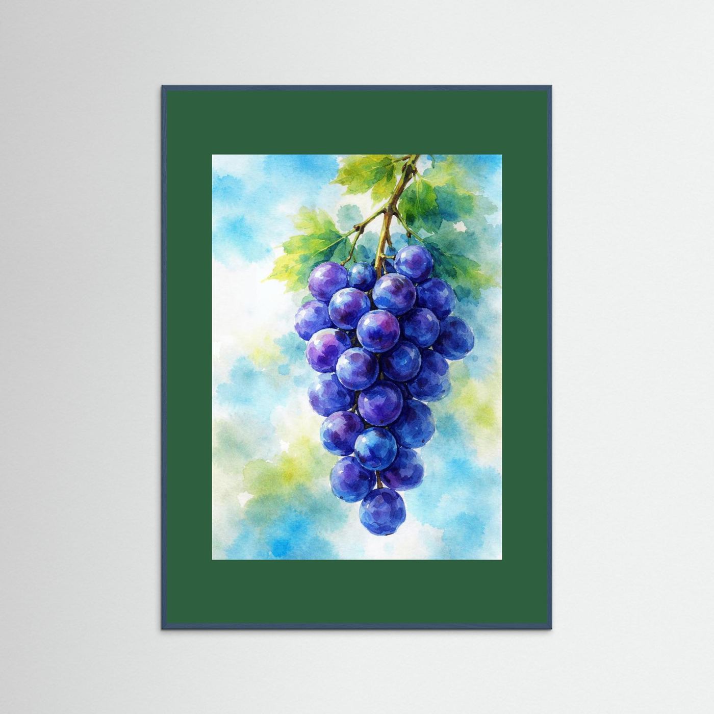 Purple Grapes Watercolor by Natalie Bruns Fine Art Paper 