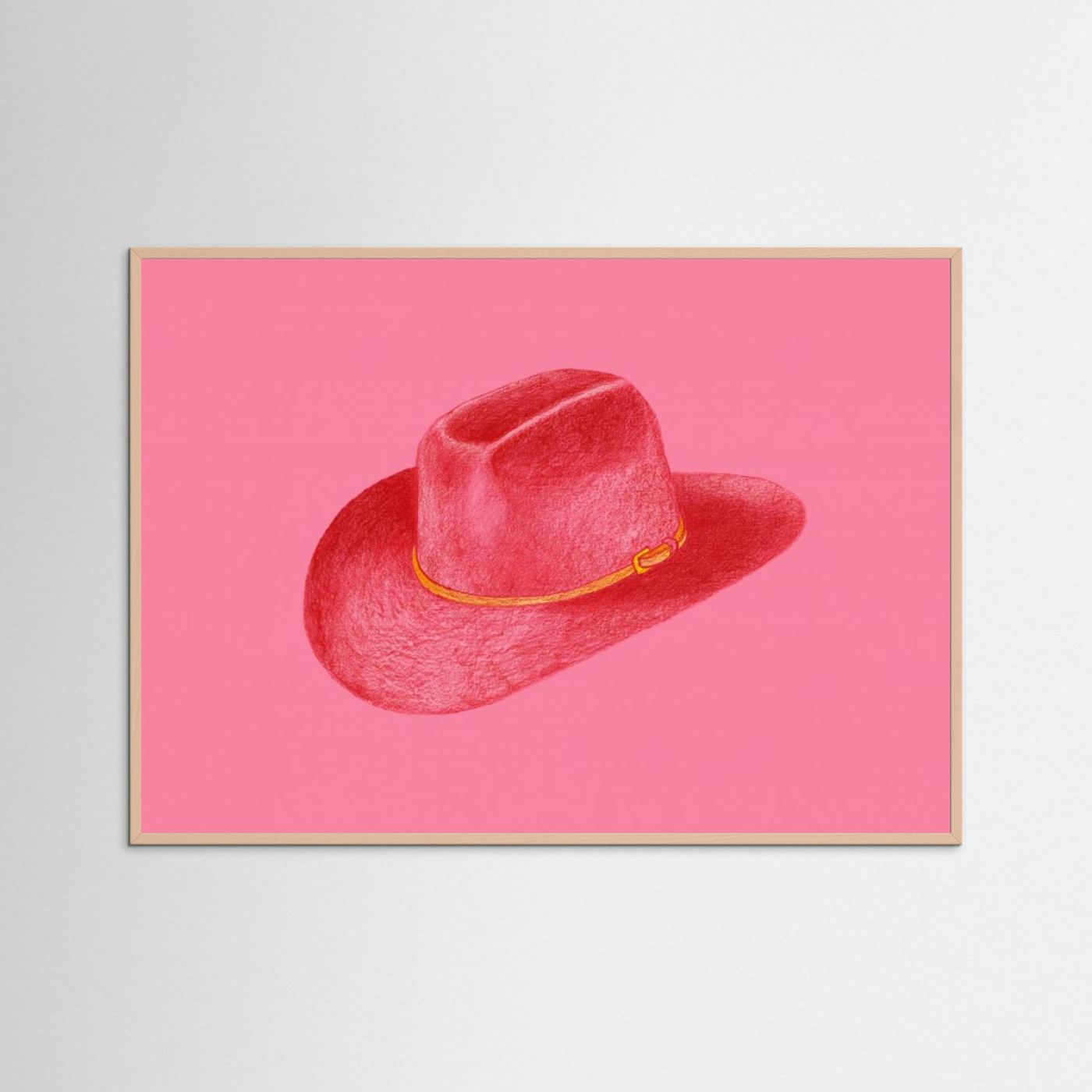 Red Stetson On Pink by Anyone Can Yeehaw