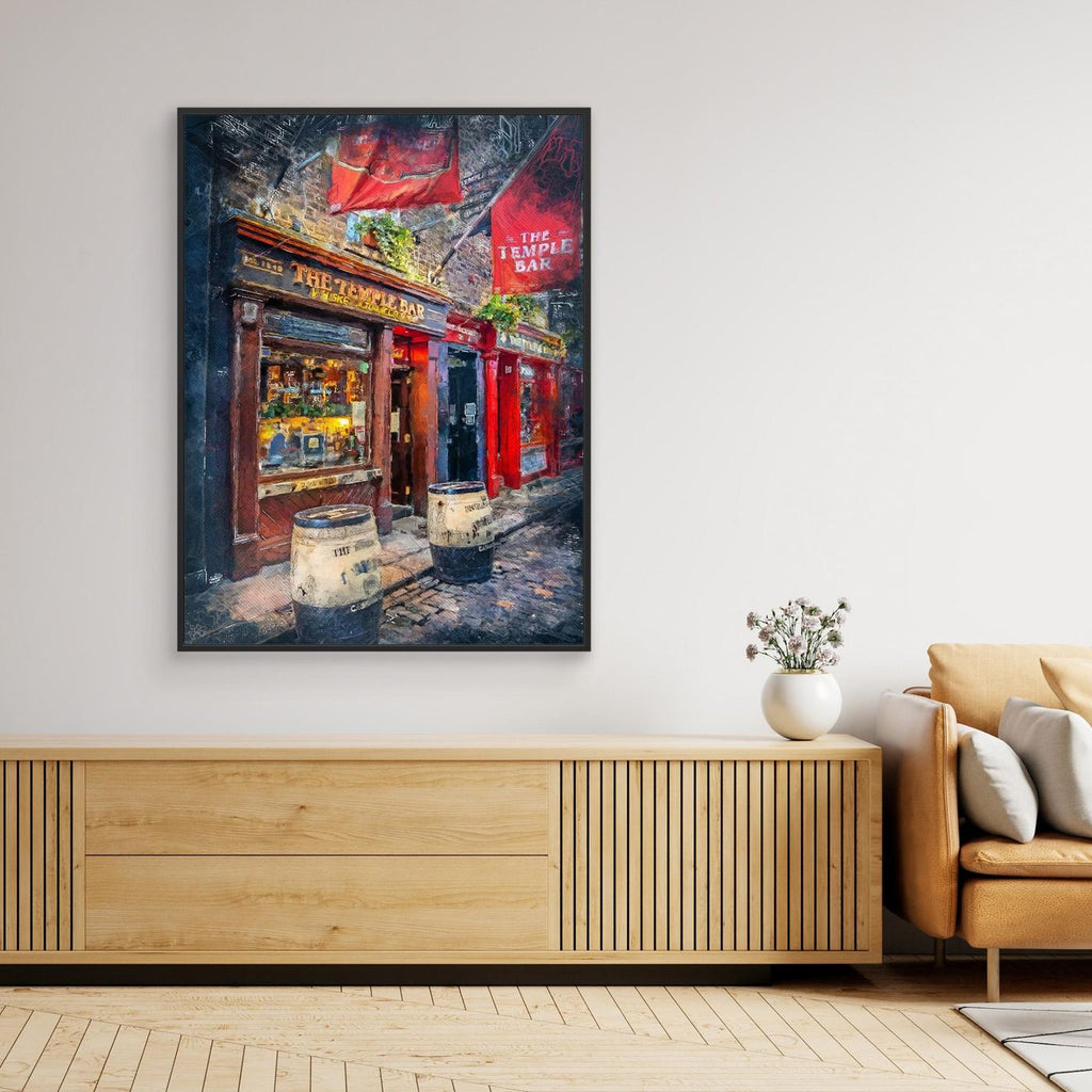 Dublin City Watercolor Art Ireland (23) by Justyna Jaszke Canvas