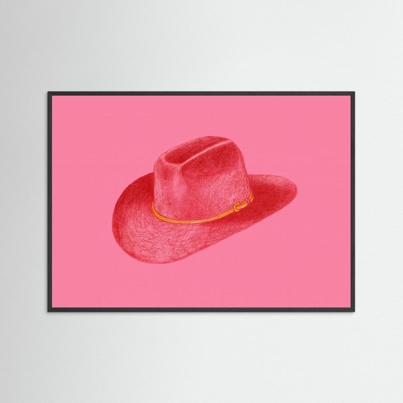 Red Stetson On Pink by Anyone Can Yeehaw