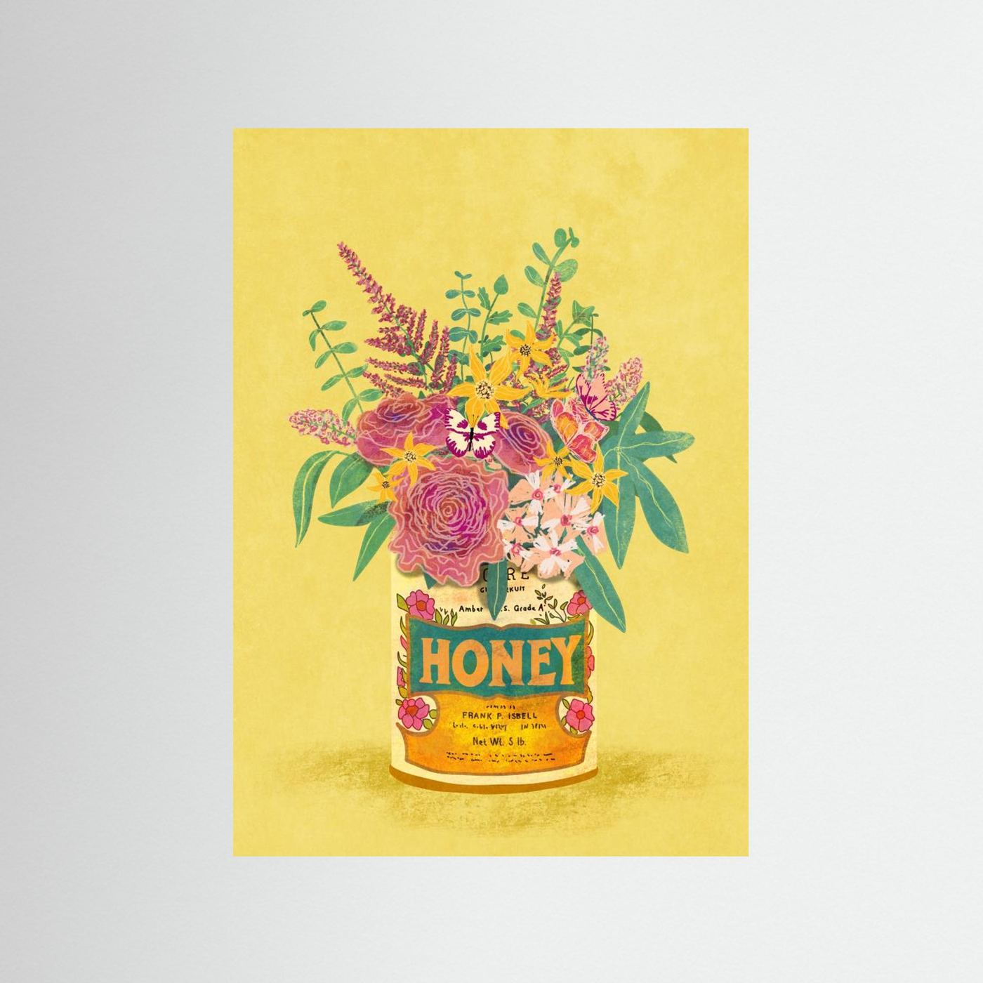 Flowers In a vintage Honey Can by Raissa Oltmanns Fine Art Paper 