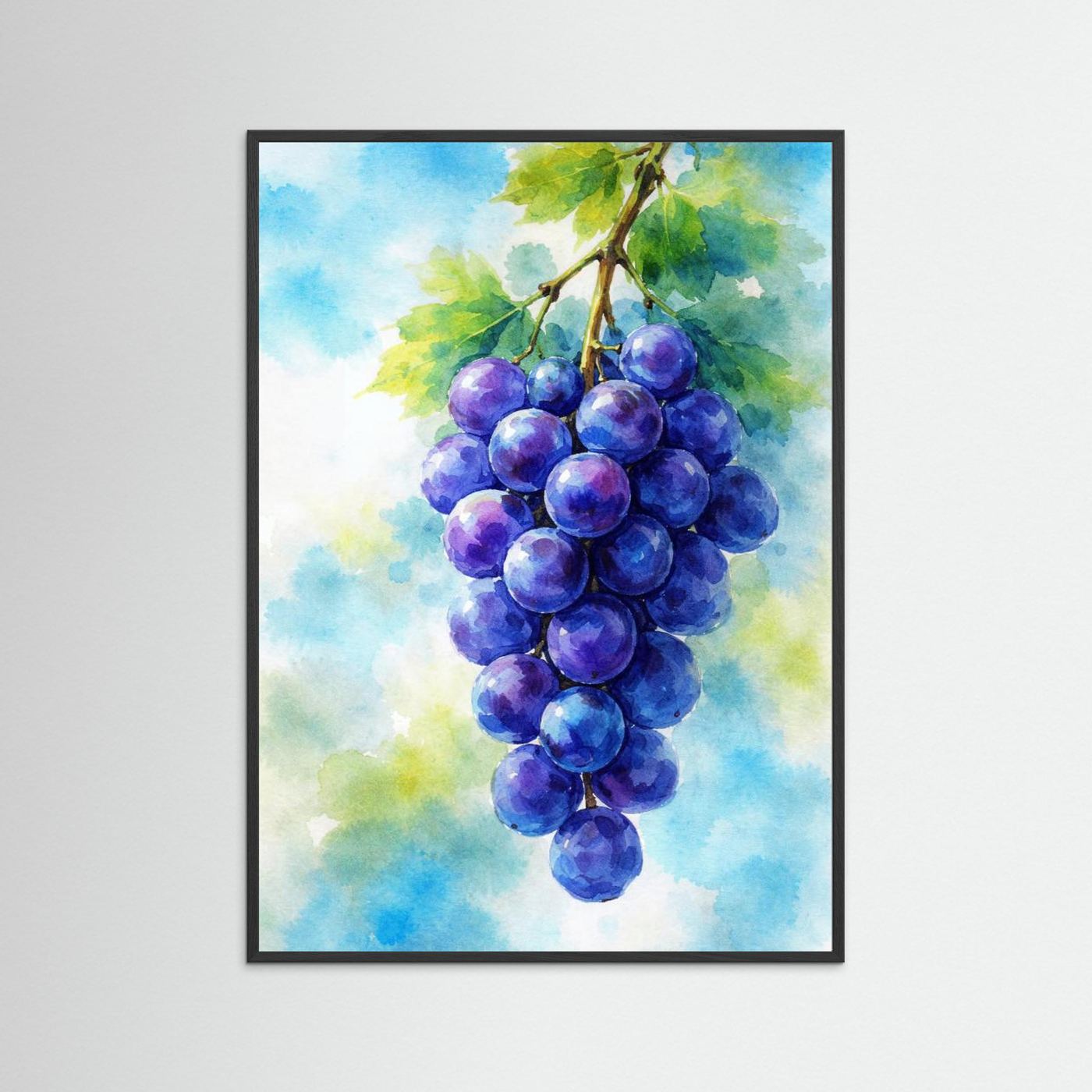 Purple Grapes Watercolor by Natalie Bruns Fine Art Paper 