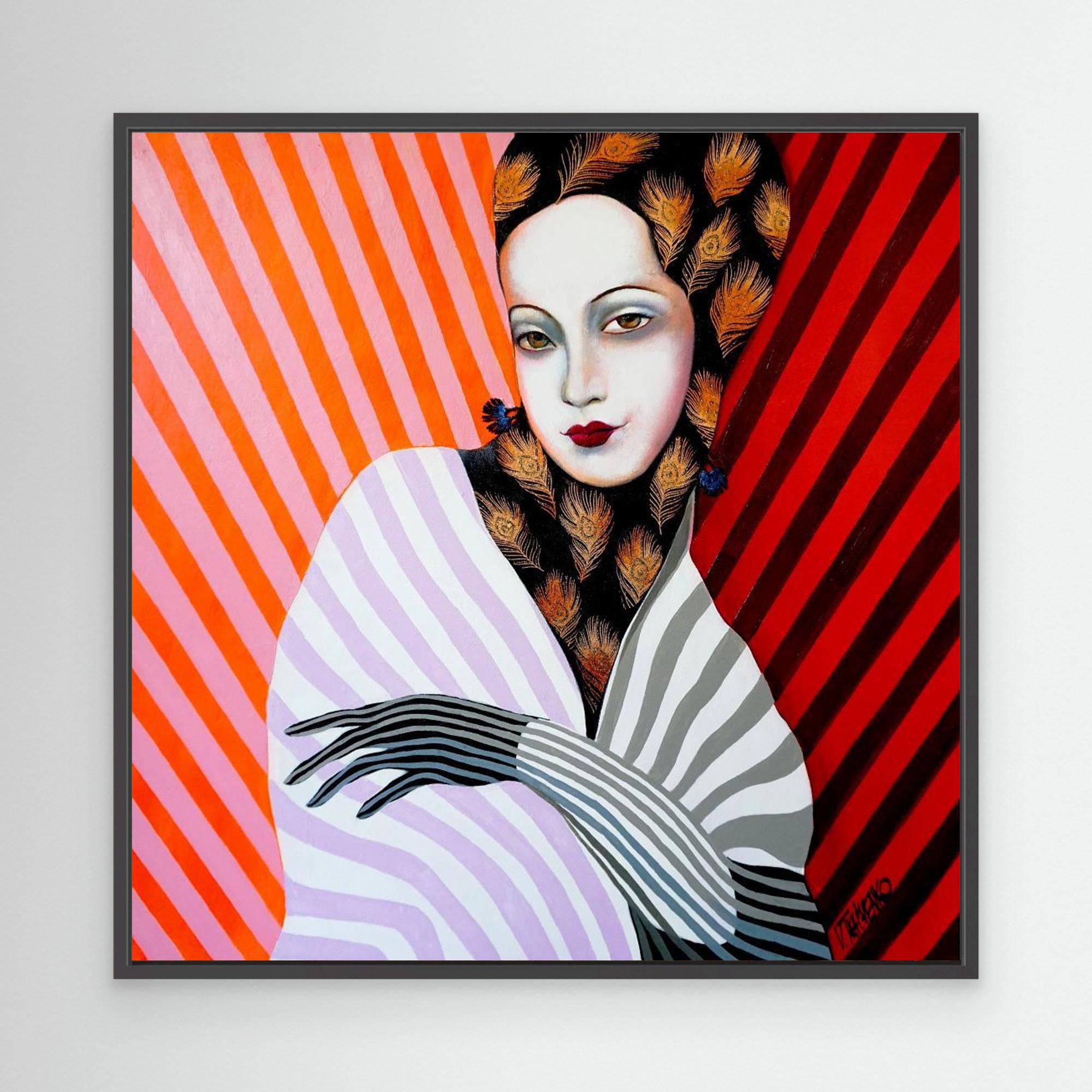 Miss Peacock by Victor Tkachenko Canvas