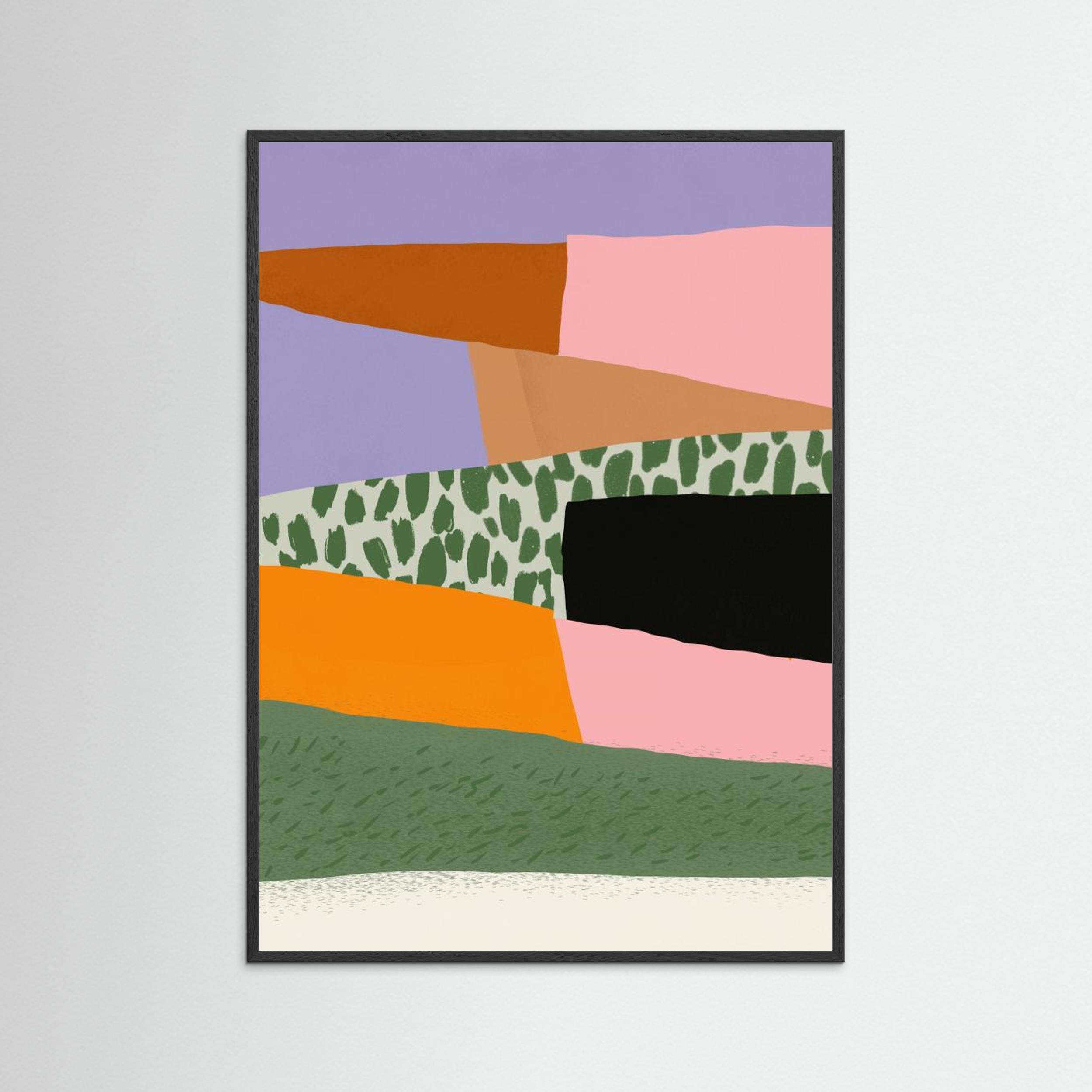 Collage abstract minimalism 02 by Little Dean Fine Art Paper