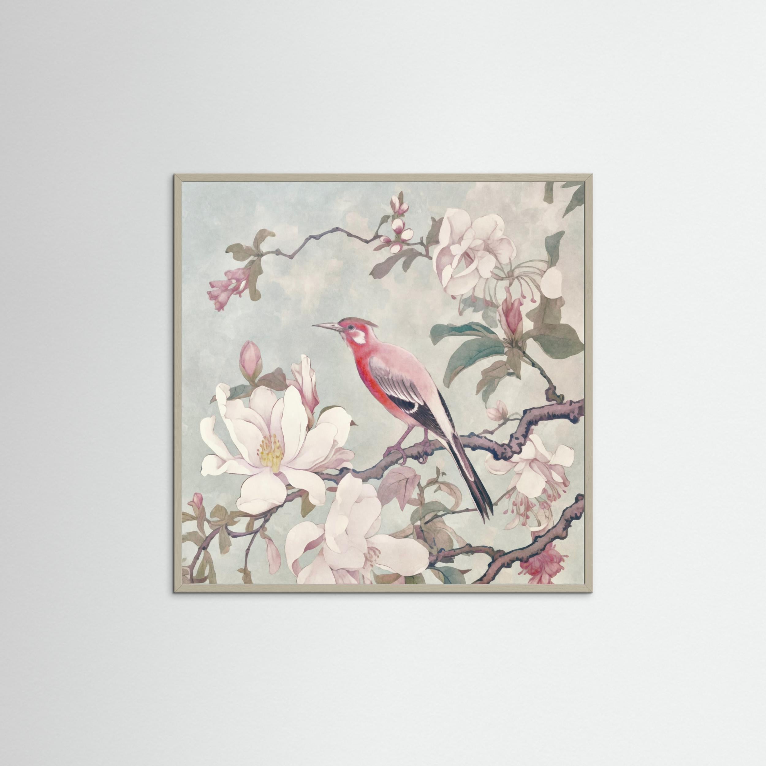 Chinoiserie Bird Spring Vibes 004 by Andrea Haase Fine Art Paper
