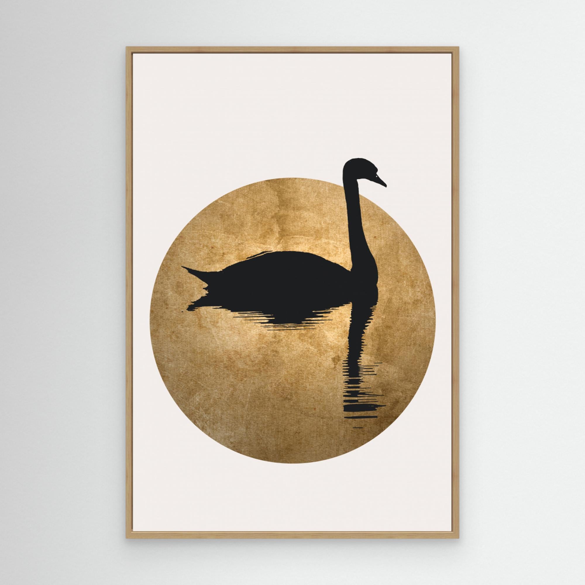 The Swan Gold by Kubistika Canvas
