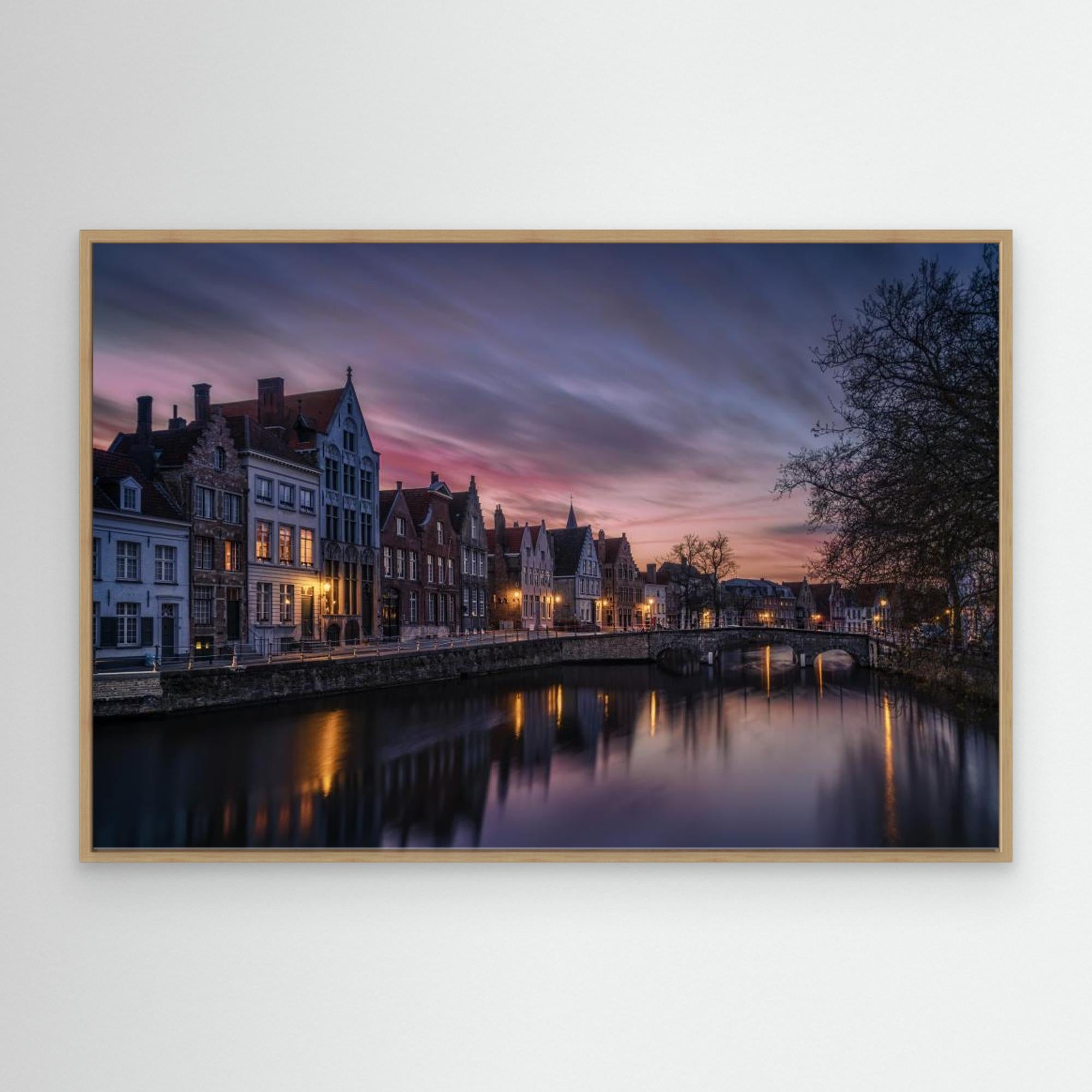 Bruges at sunset by Antoni Figueras Canvas