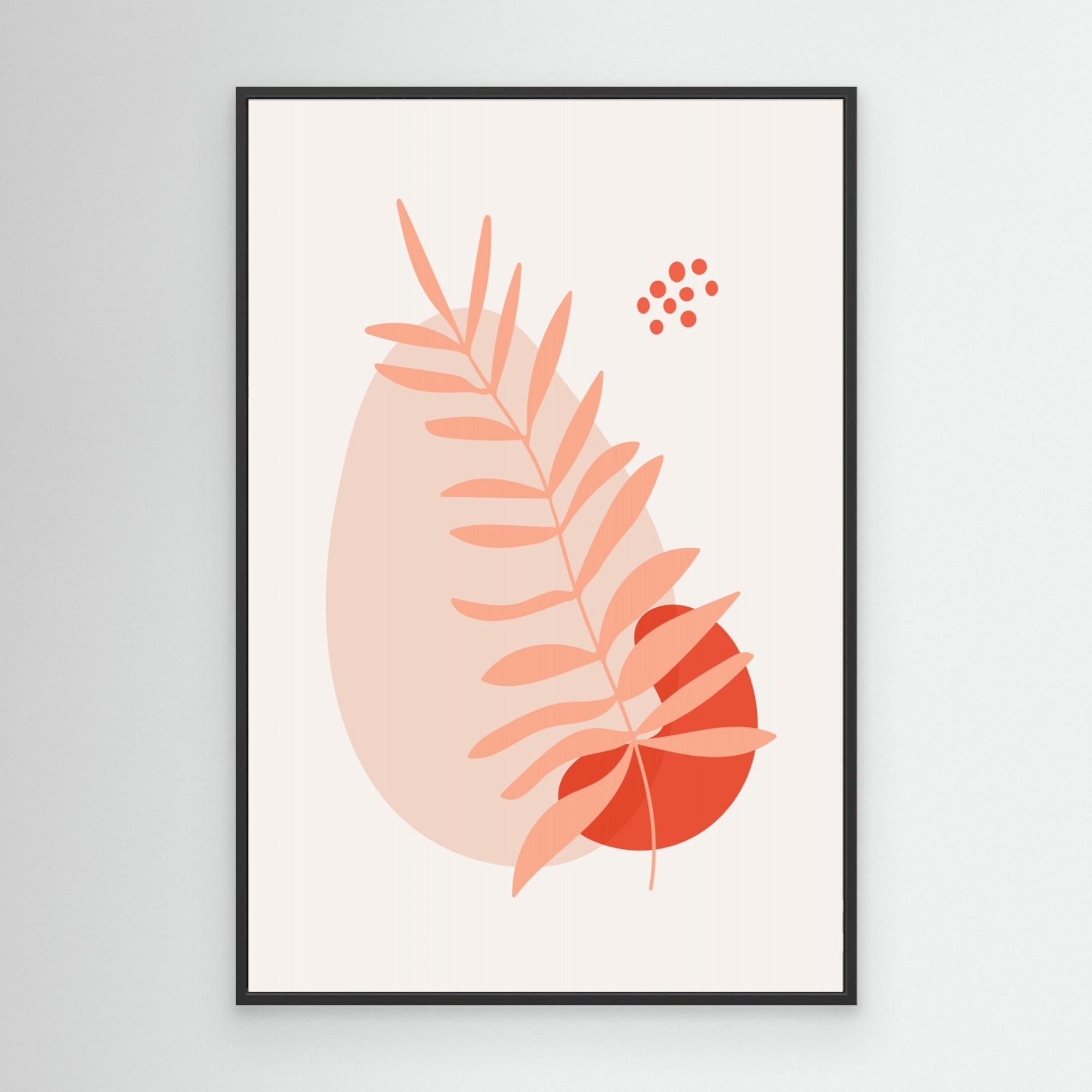 Abstract Botanical Boho Leaves 64 by Dina Dankers Canvas