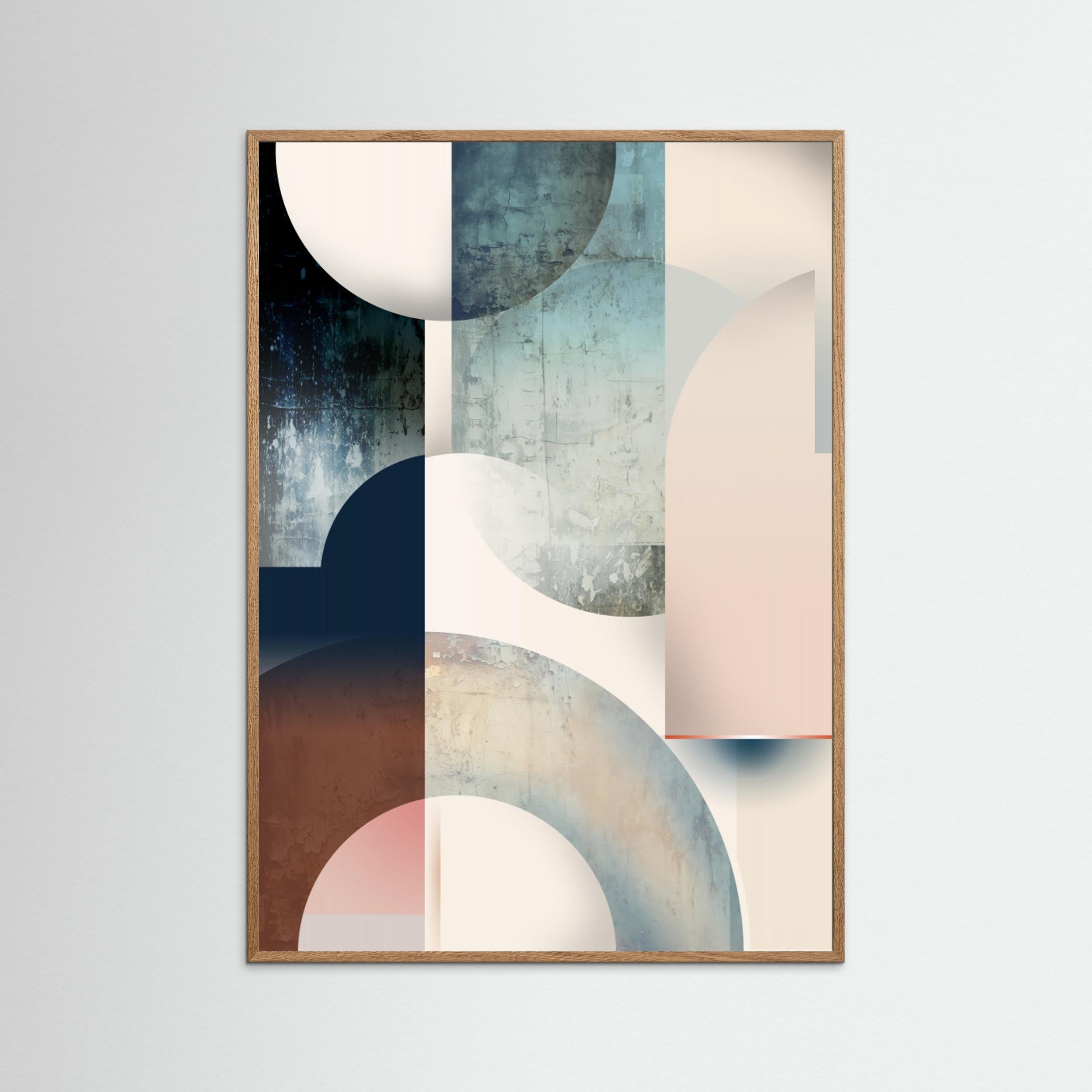 Geometric Vintage Art 03 by Rafal Kulik Fine Art Paper