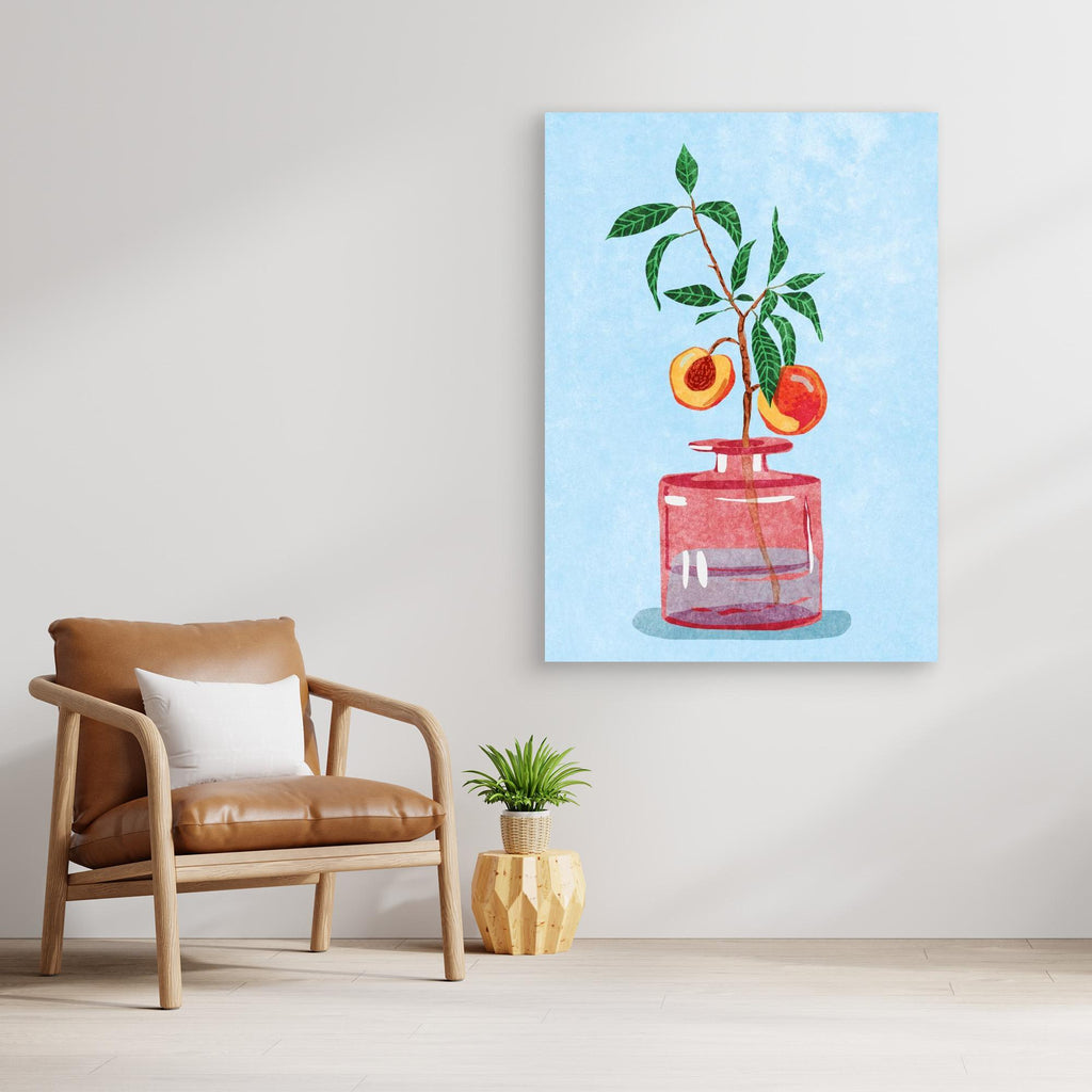 Peach Tree in Vase by Raissa Oltmanns Canvas