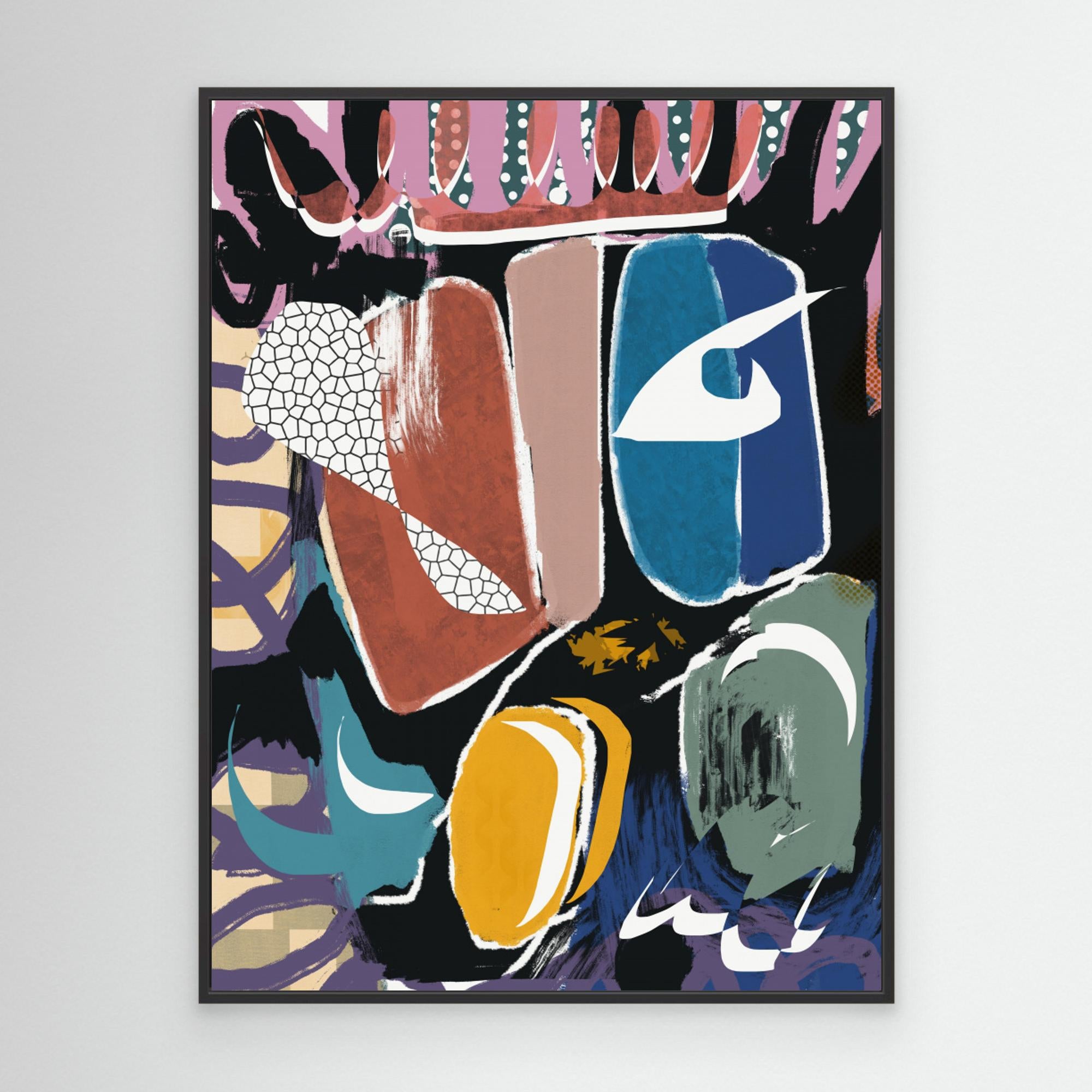 Playful Pebble Abstract by Little Dean