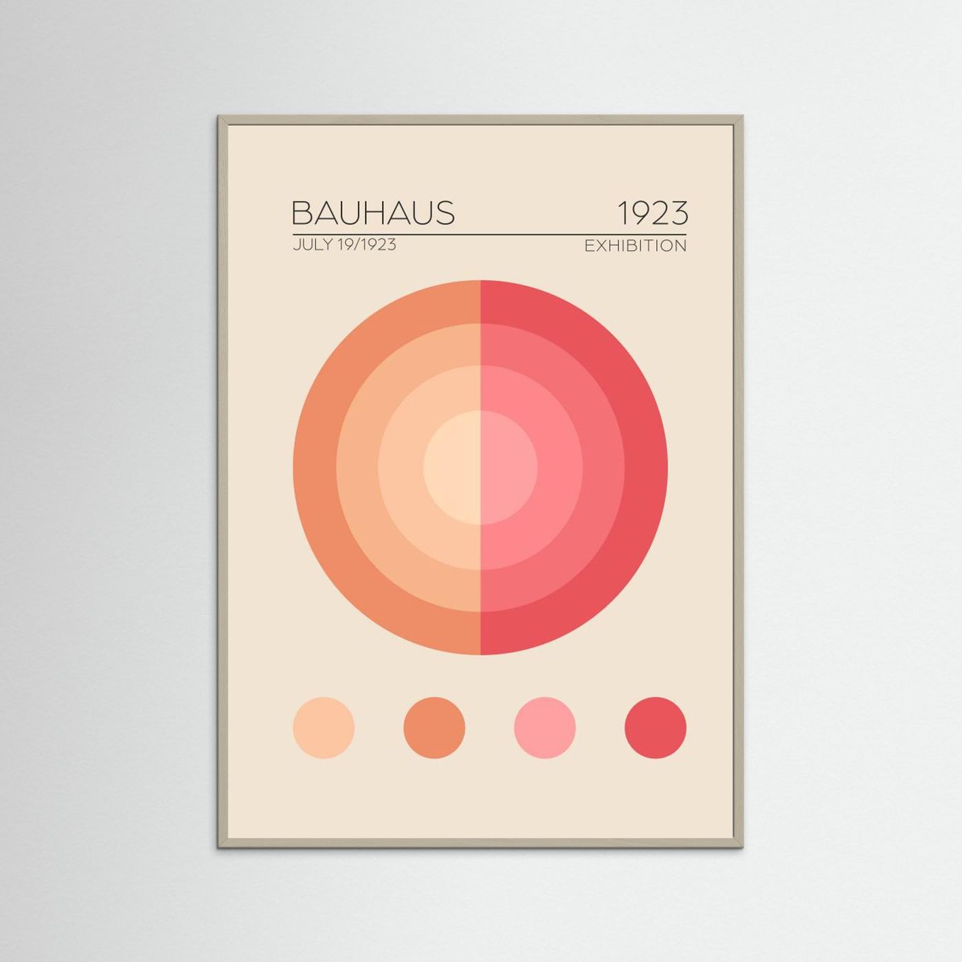 Bauhaus Pembe Daire by Emel Tunaboylu Fine Art Paper 