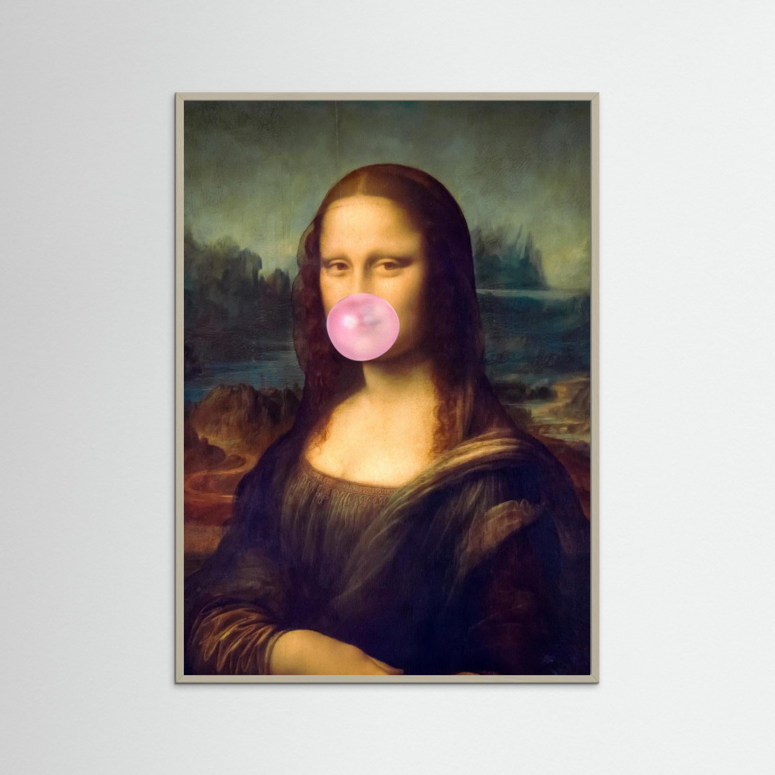 Mona Lisa Bubble Gum by Taudalpoi Fine Art Paper 