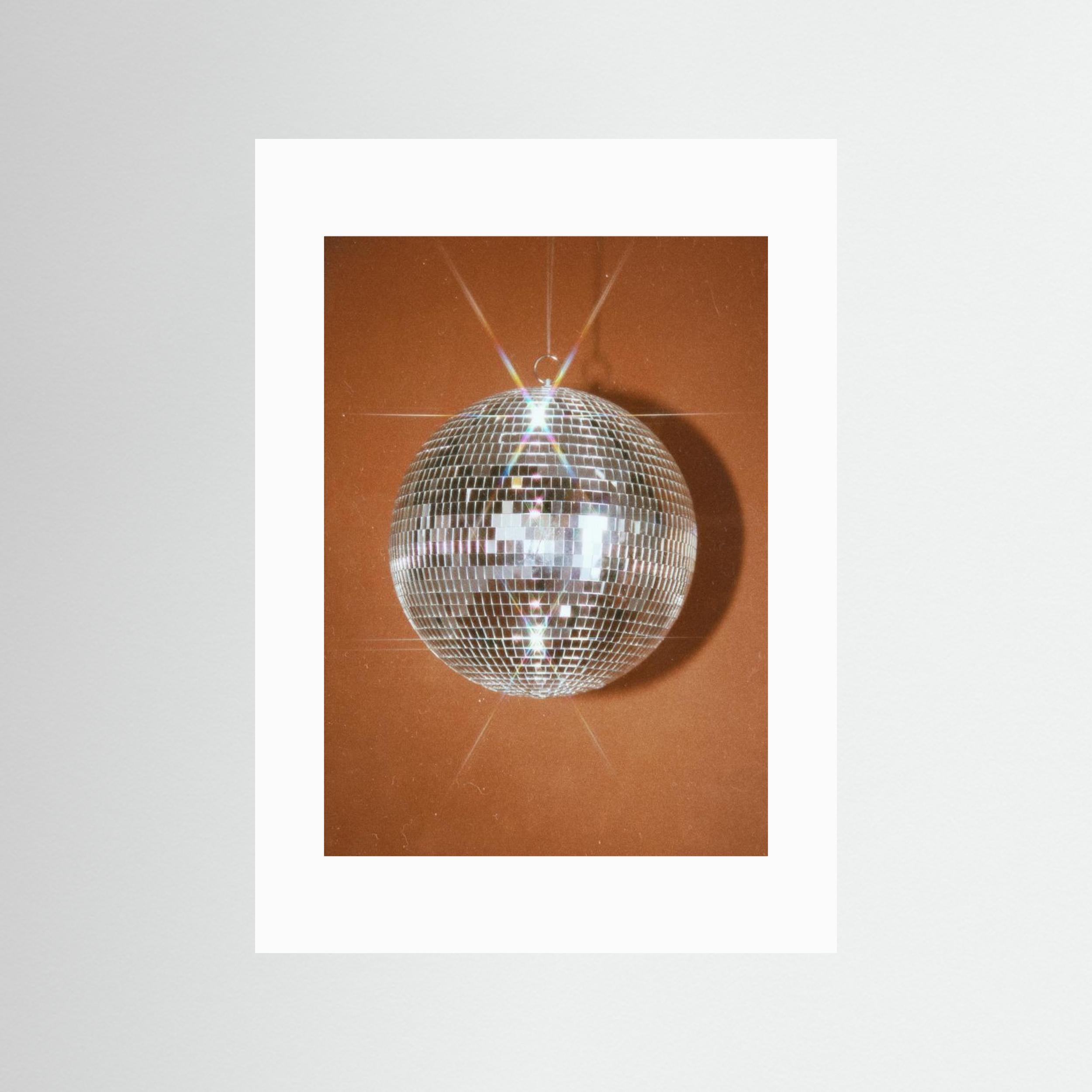 Orange Disco Ball by Samantha Hearn Fine Art Paper