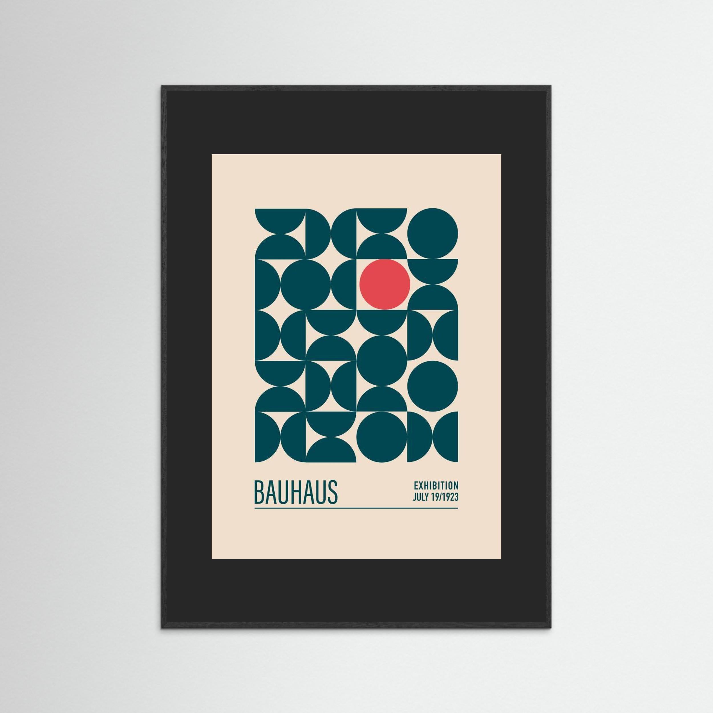 Bauhaus Mavi Kureler by Emel Tunaboylu Fine Art Paper 