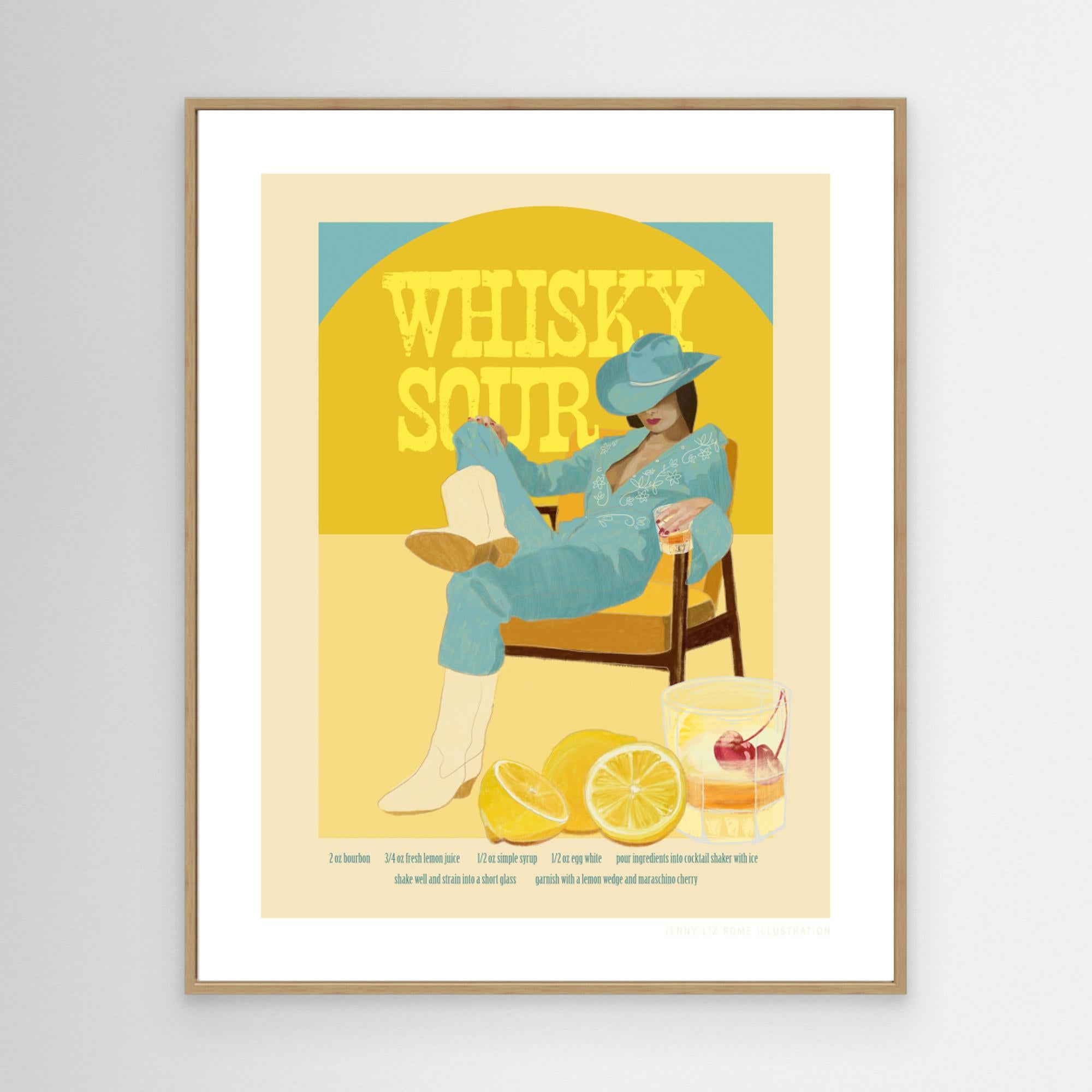 Jlr Cocktails Whiskysour by Jenny Liz Rome Canvas