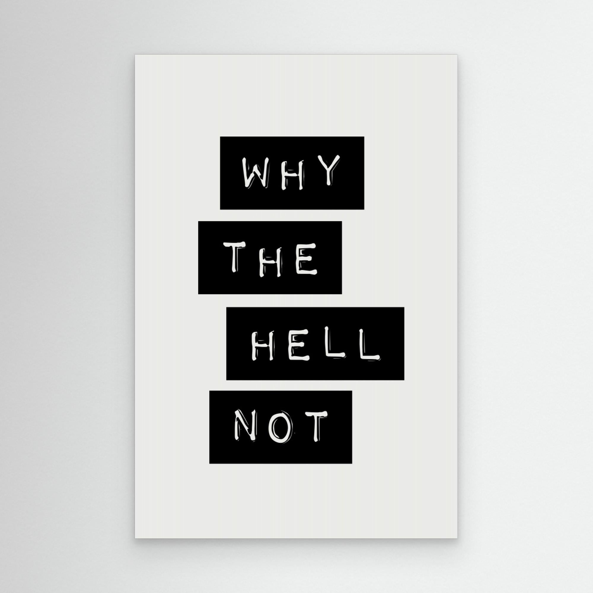 Why the Hell Not by Brett Wilson Canvas