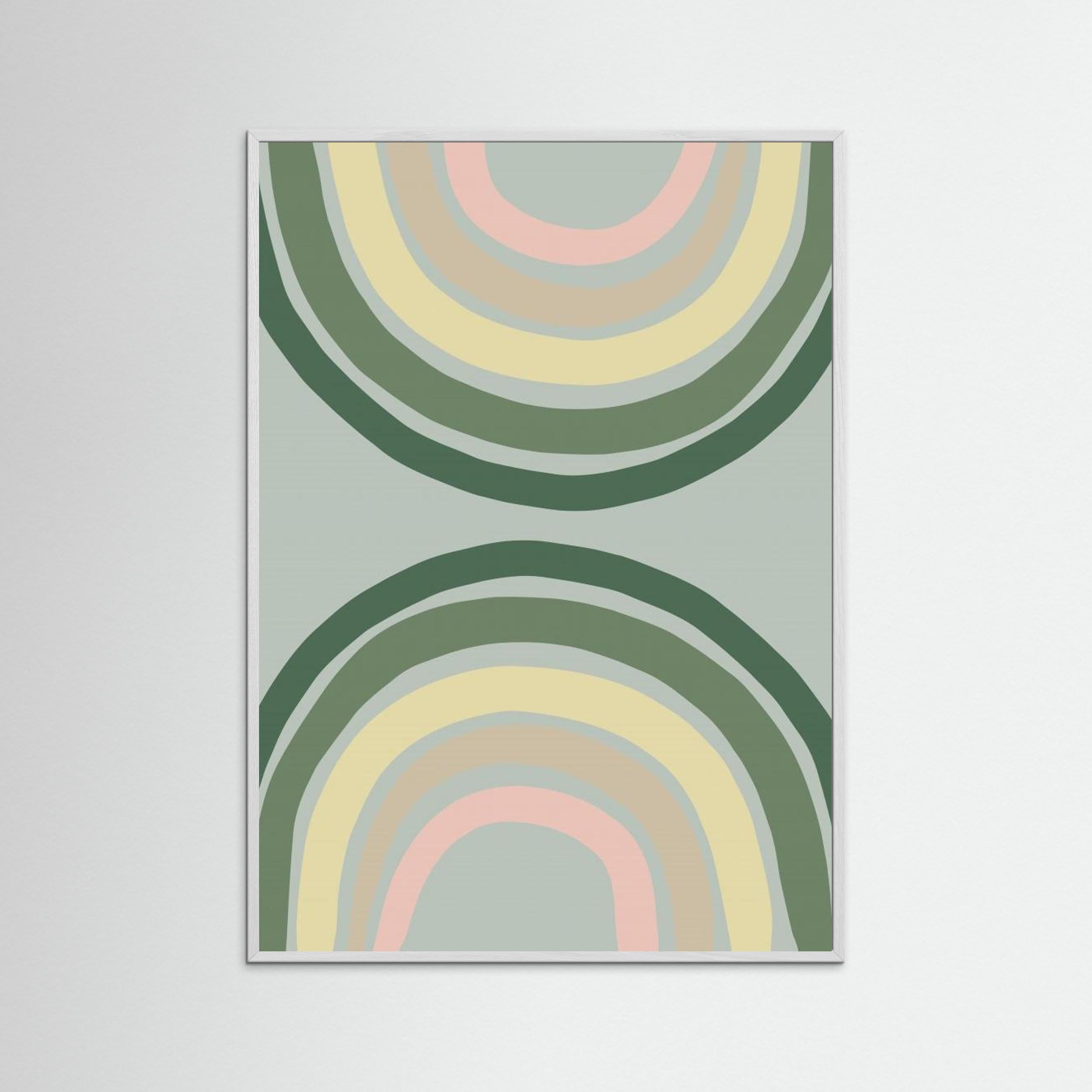 Double Rainbow Green by Pictufy Studio Fine art Paper
