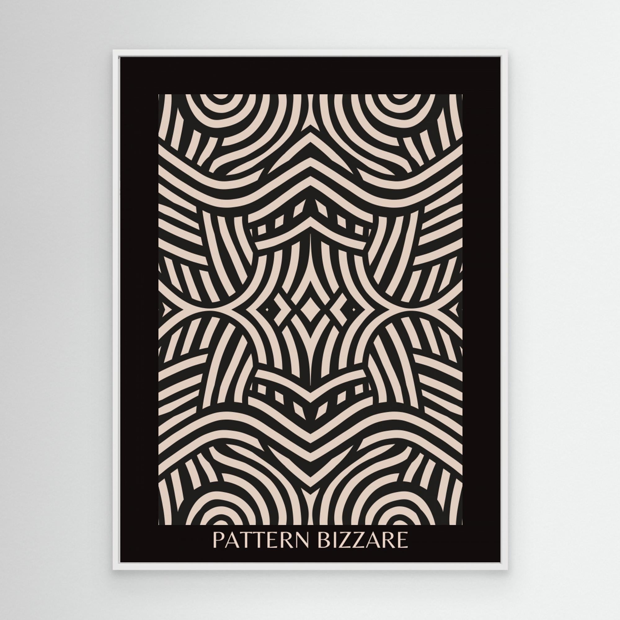 Black Pattern Bizarre 4 by Little Dean Canvas