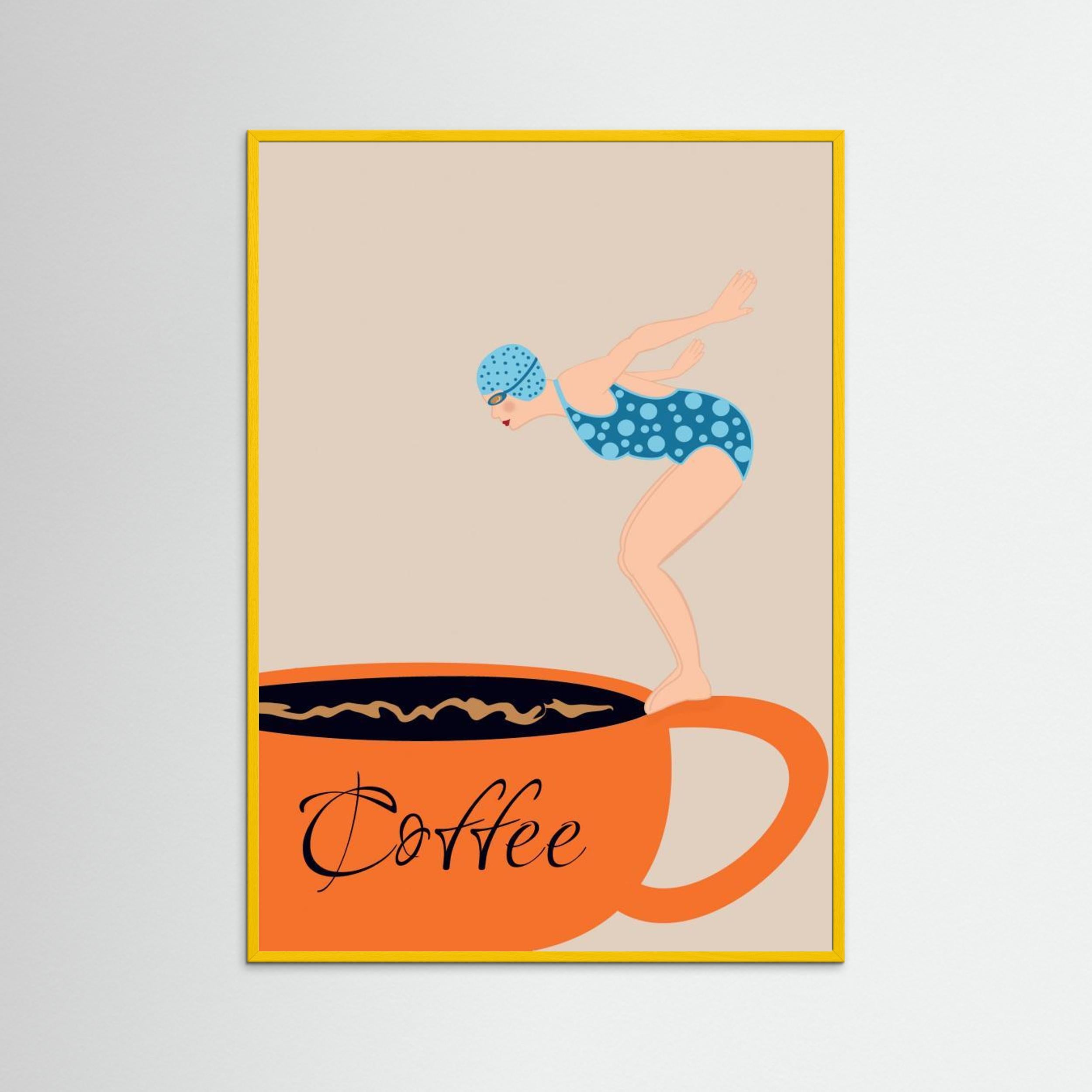 Coffee Diver by Sannel Larson Fine Art Paper 