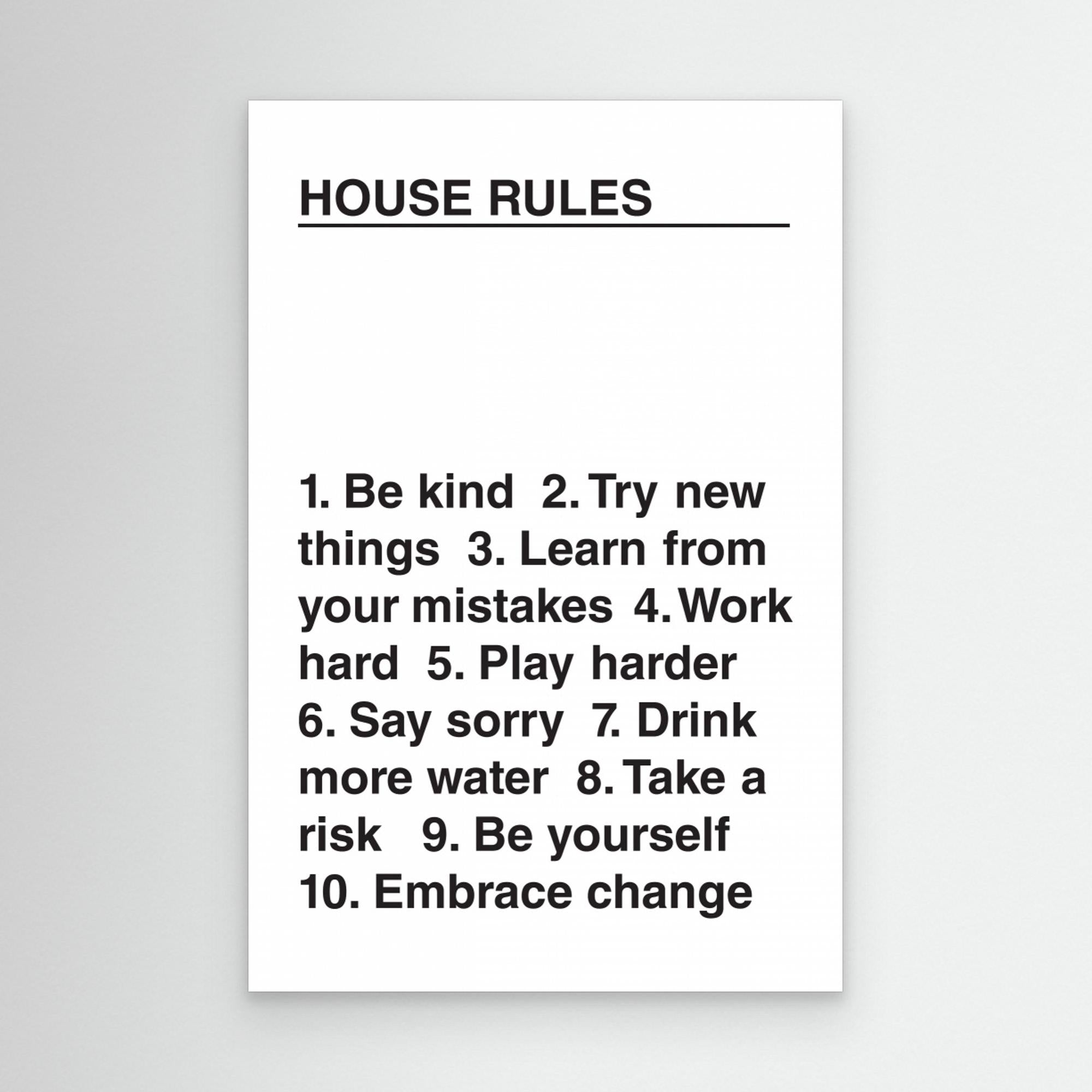 House Rules by Frankie Kerr Dineen Canvas