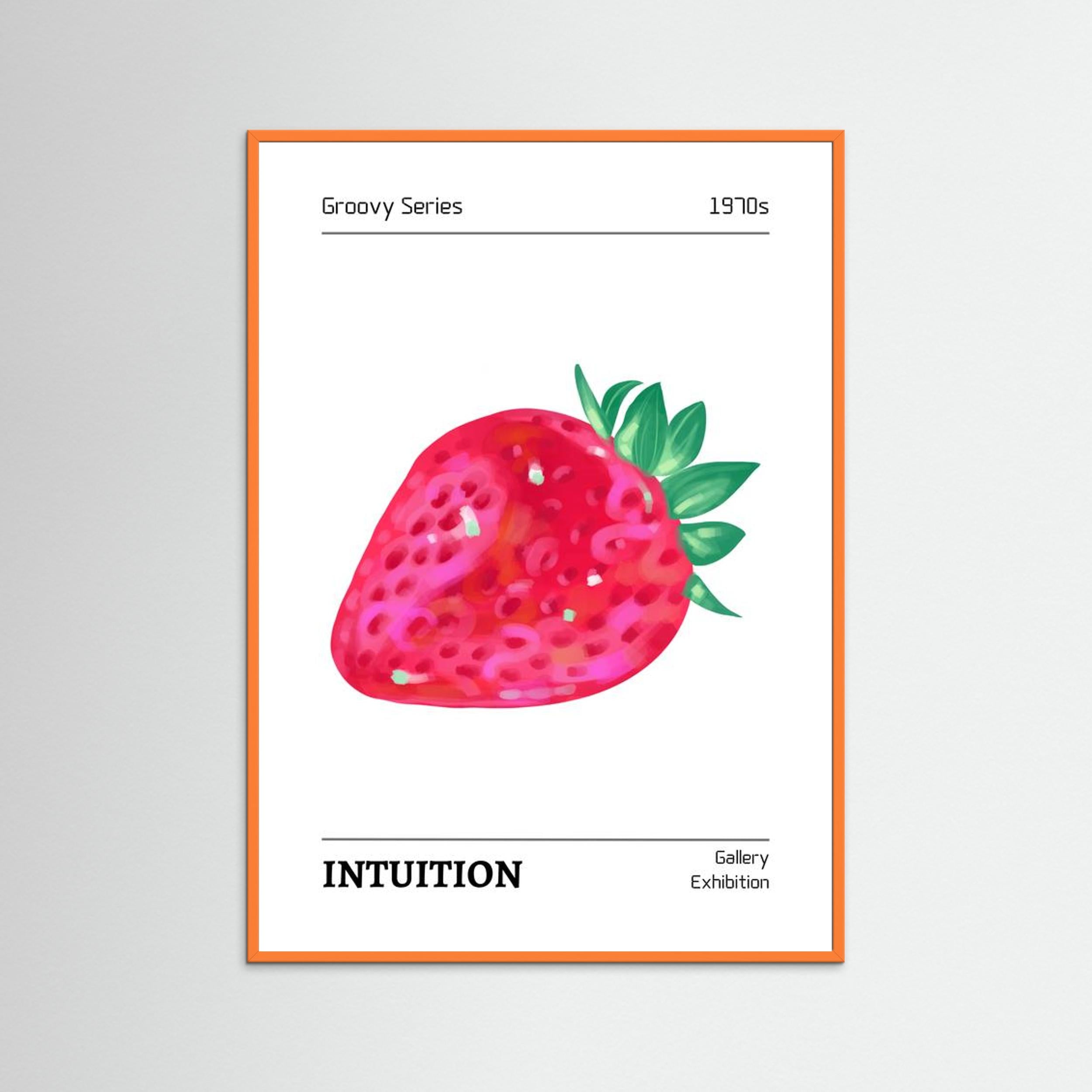 Groovy Series 1970s INTUITION By The Frame Gain Fine Art Paper