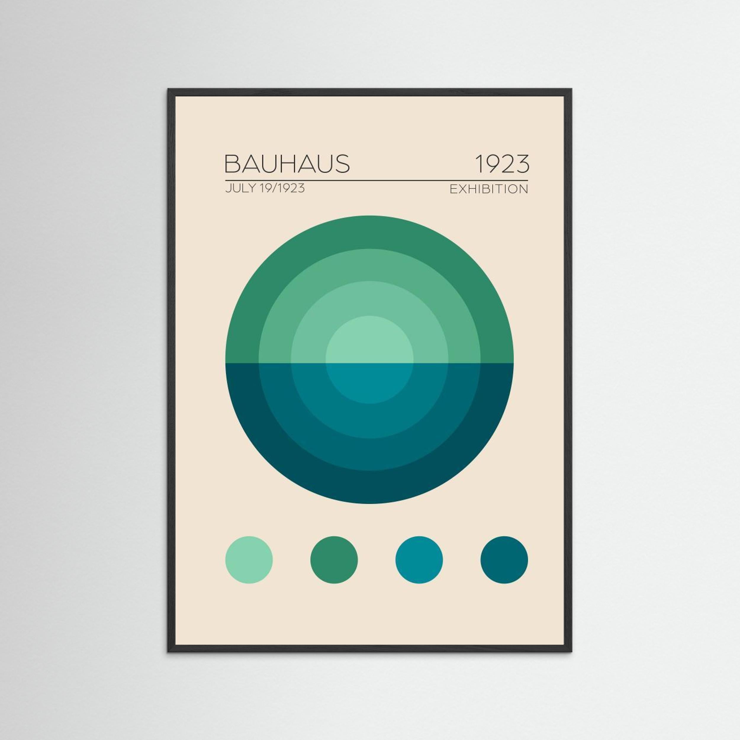 Bauhaus Mavi Daire by Emel Tunaboylu Fine Art Paper 