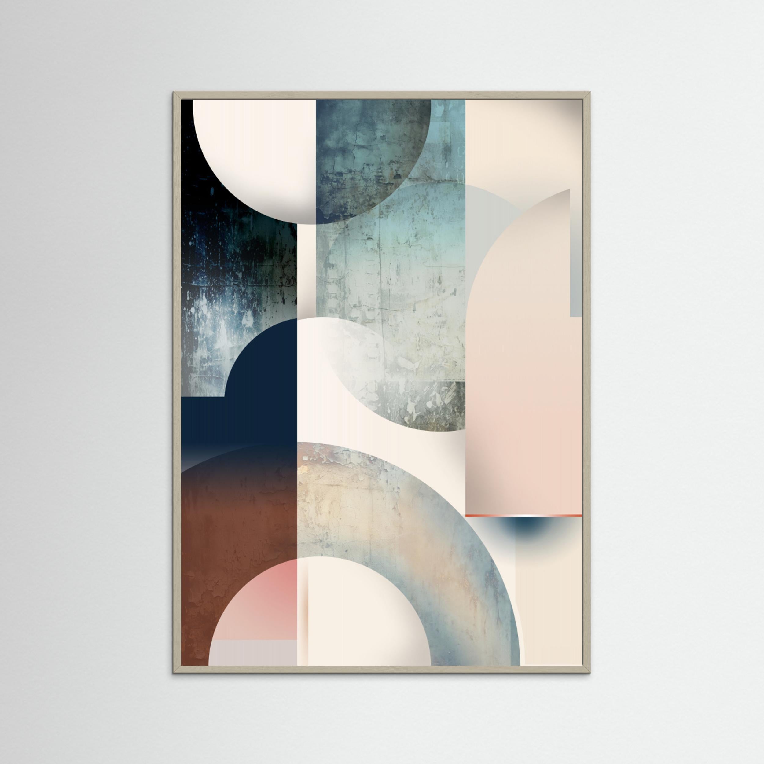 Geometric Vintage Art 03 by Rafal Kulik Fine Art Paper