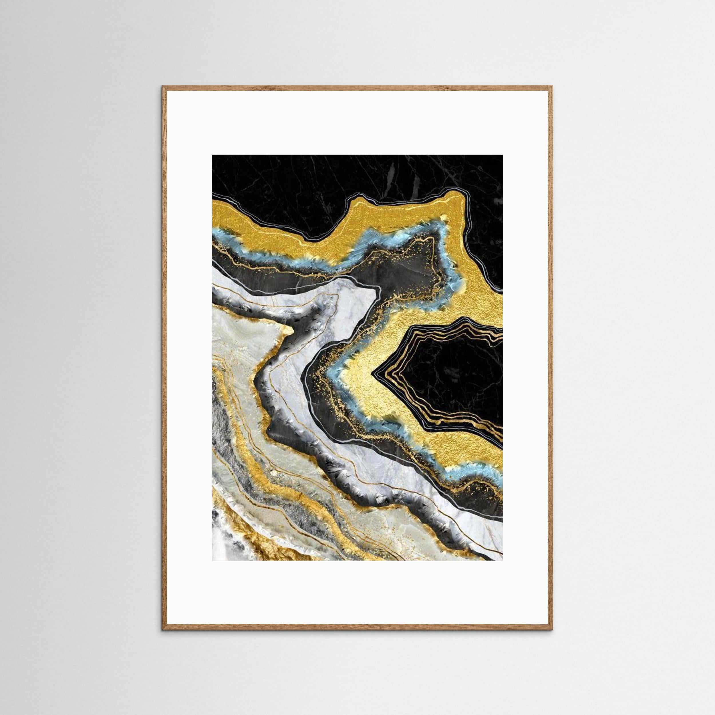 Marble lux gold by The frame Gain Fine Art Paper 