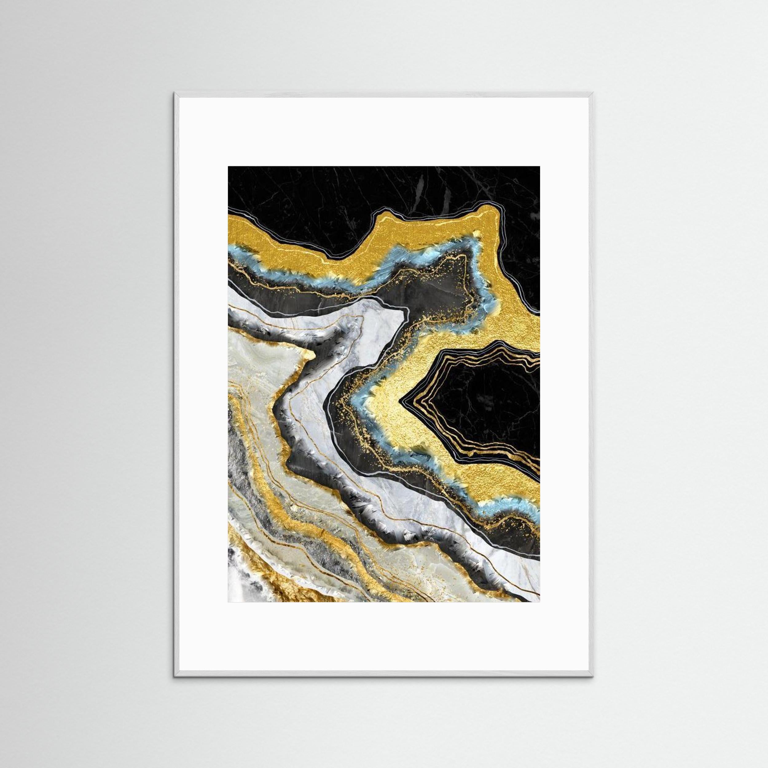 Marble lux gold by The frame Gain Fine Art Paper 