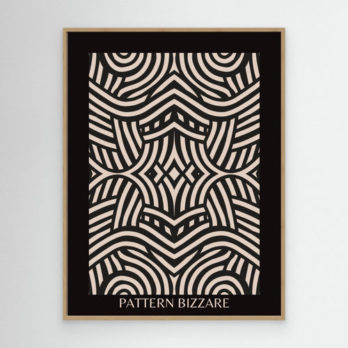 Black Pattern Bizarre 4 by Little Dean Canvas