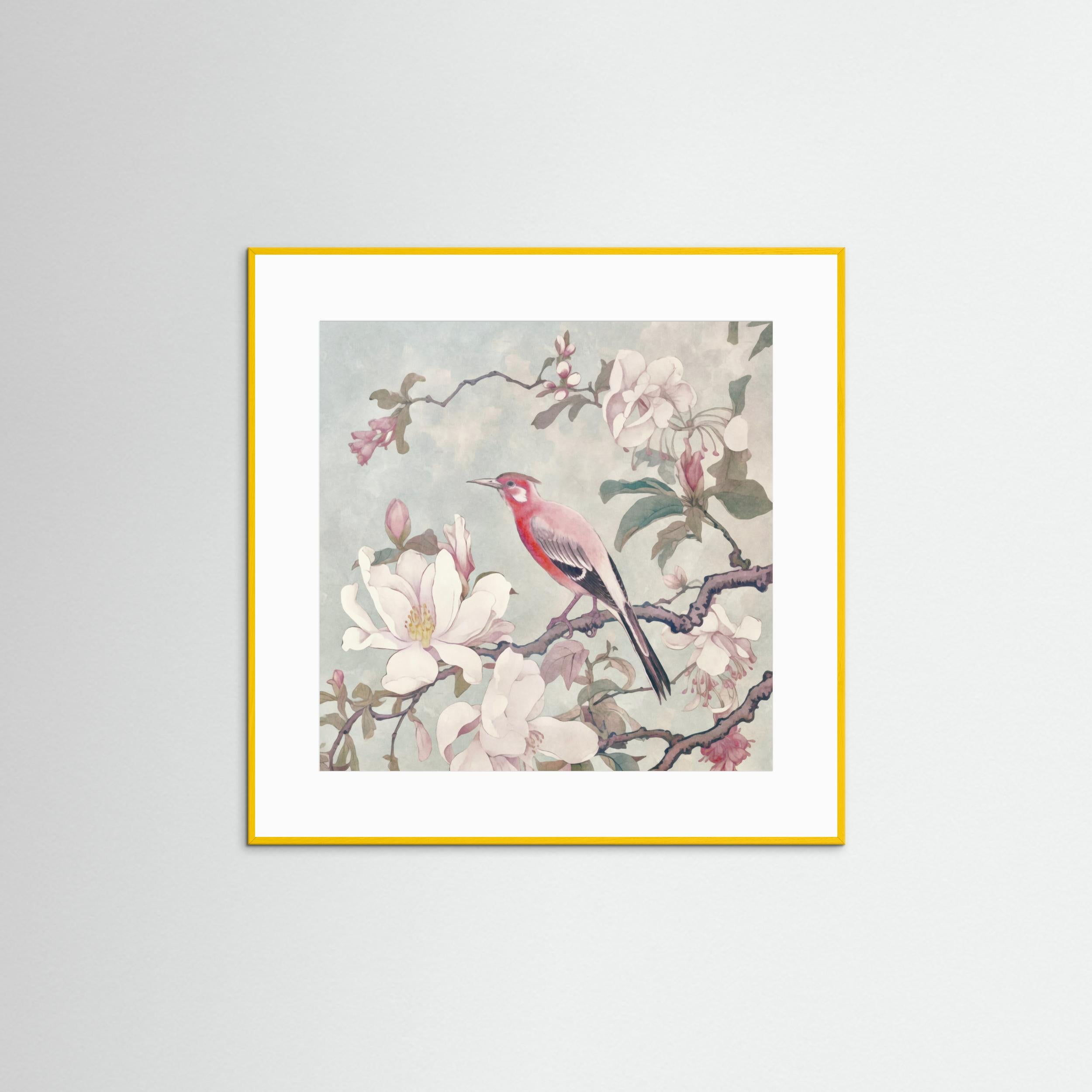 Chinoiserie Bird Spring Vibes 004 by Andrea Haase Fine Art Paper