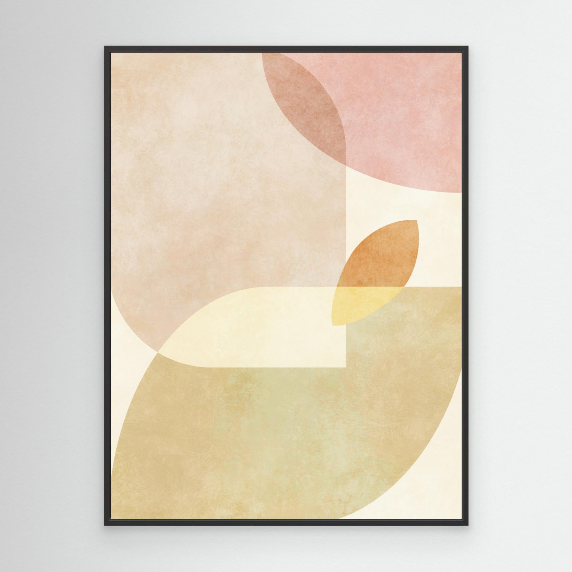 Aqua Shapes1 Kopie by Ana Rut Bre Canvas