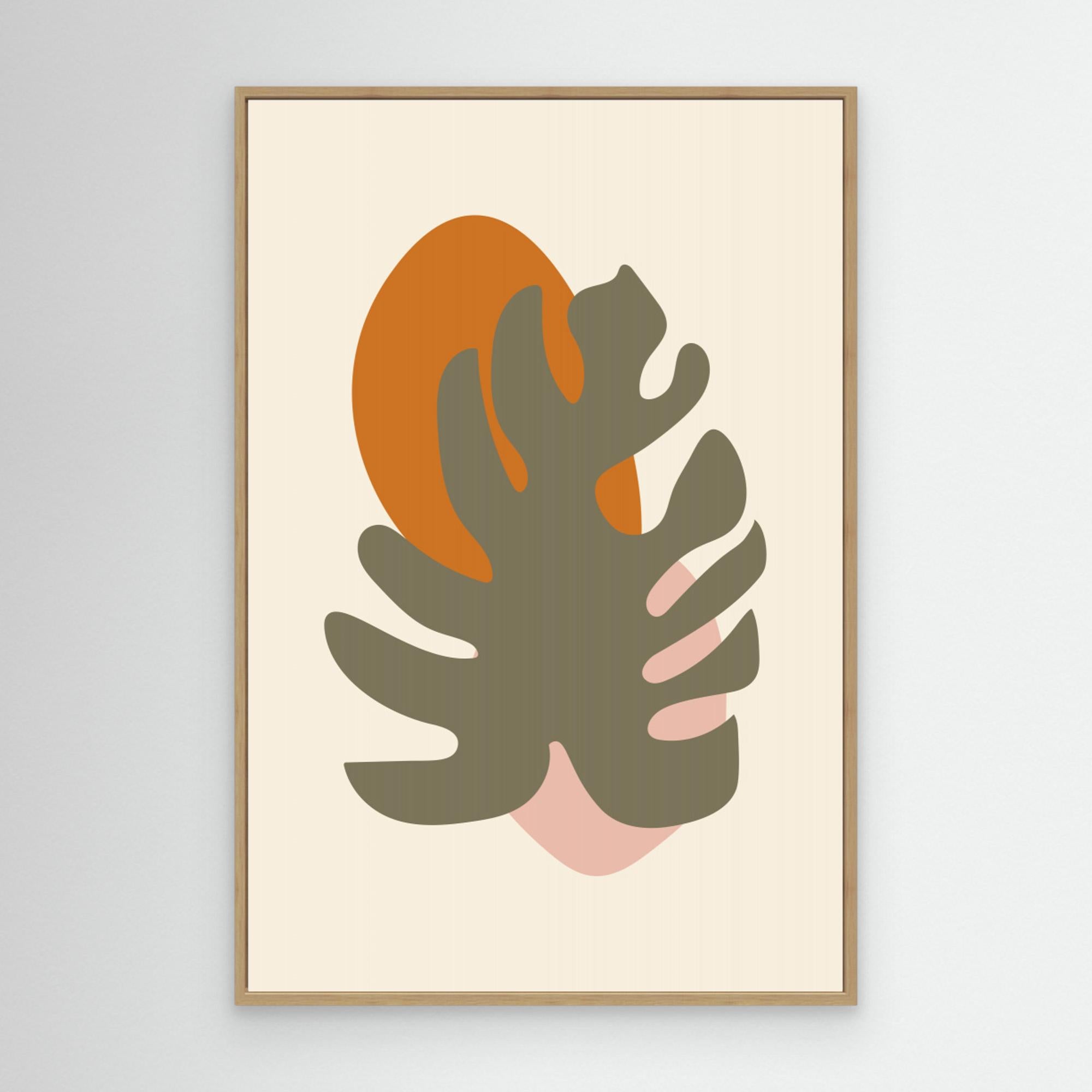 Abstract Botanical Boho Leaves 14 by Dina Dankers Canvas