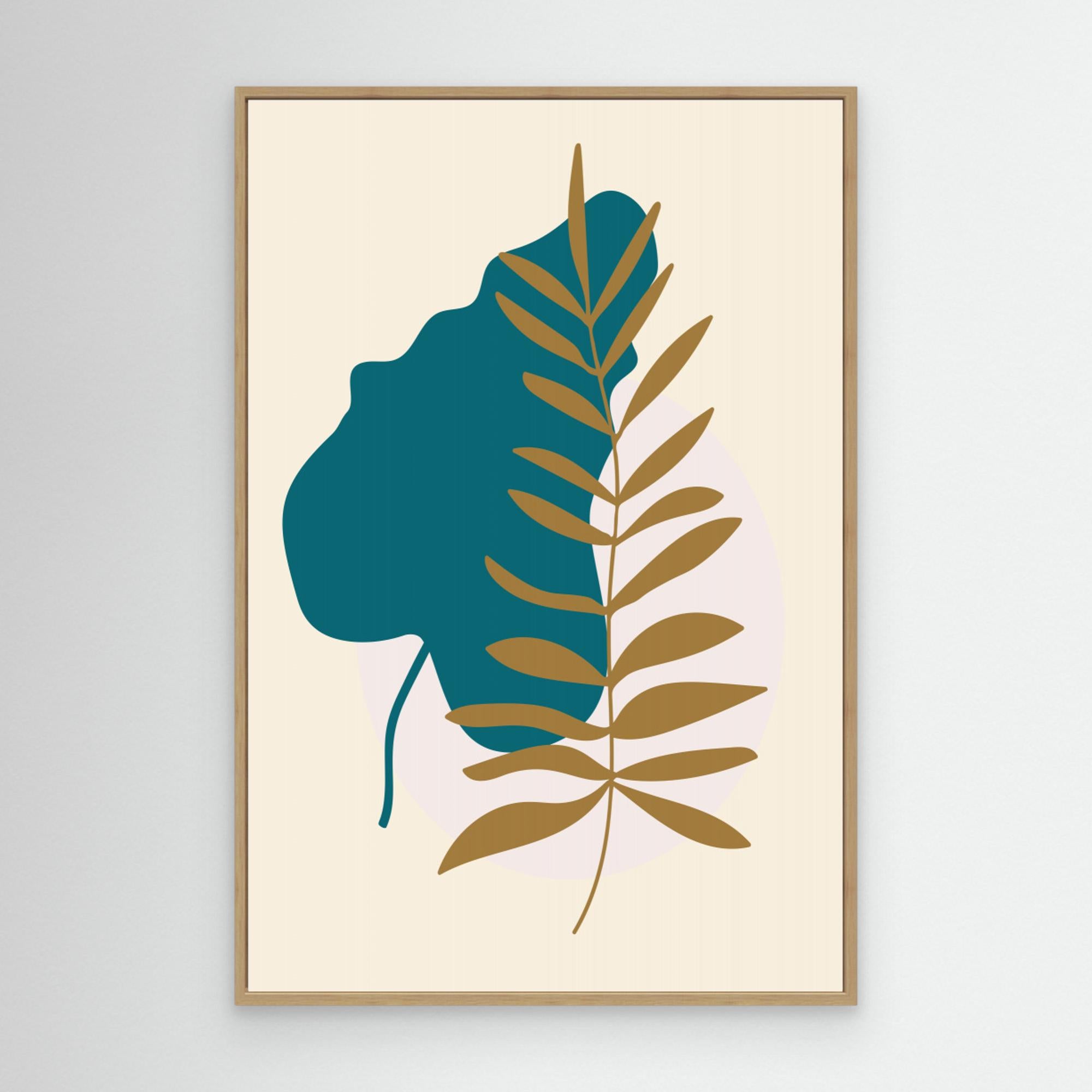 Abstract Botanical Boho Leaves 16 by Dina Dankers Canvas