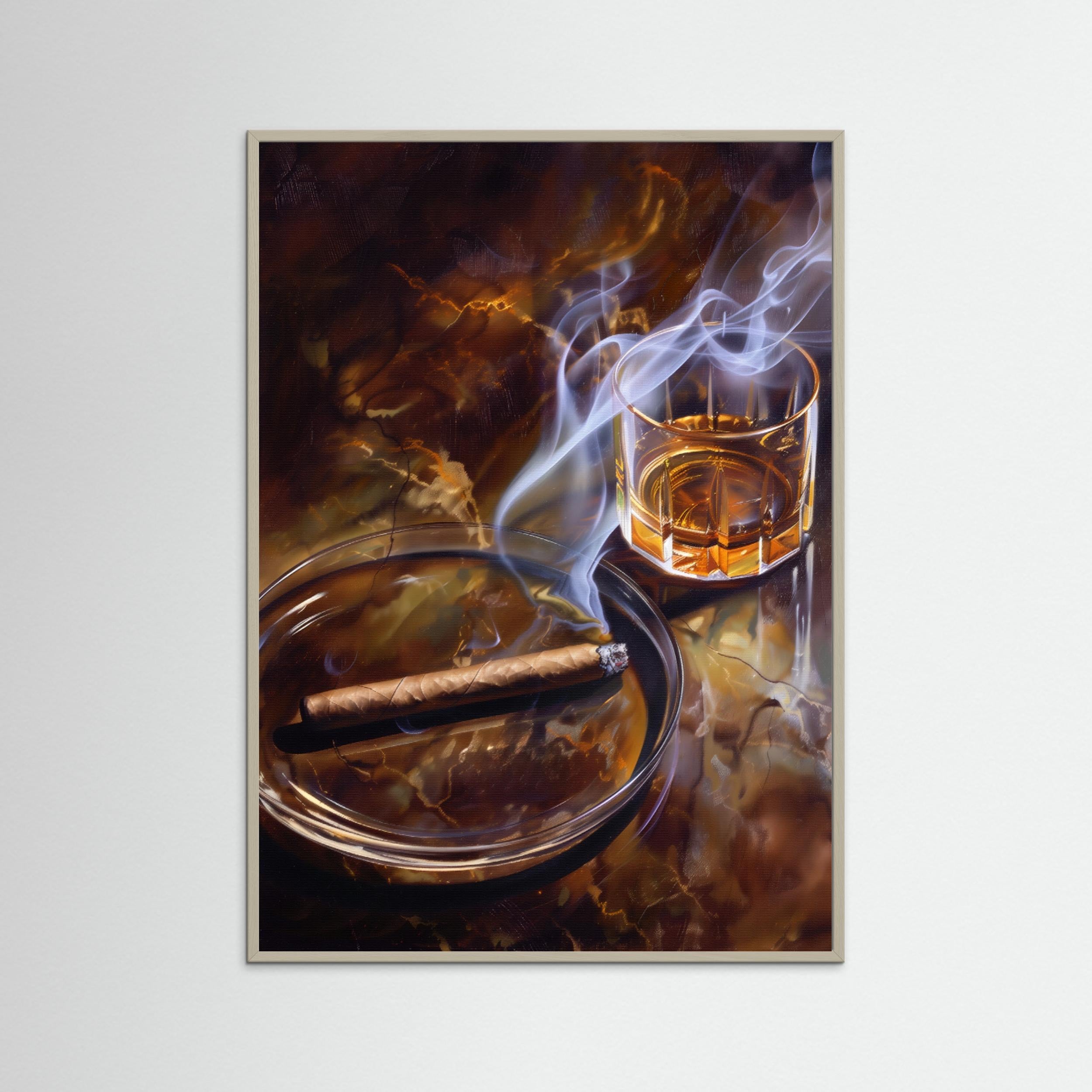 Whiskey and cigar by Andreas Magnusson Fine Art Paper 