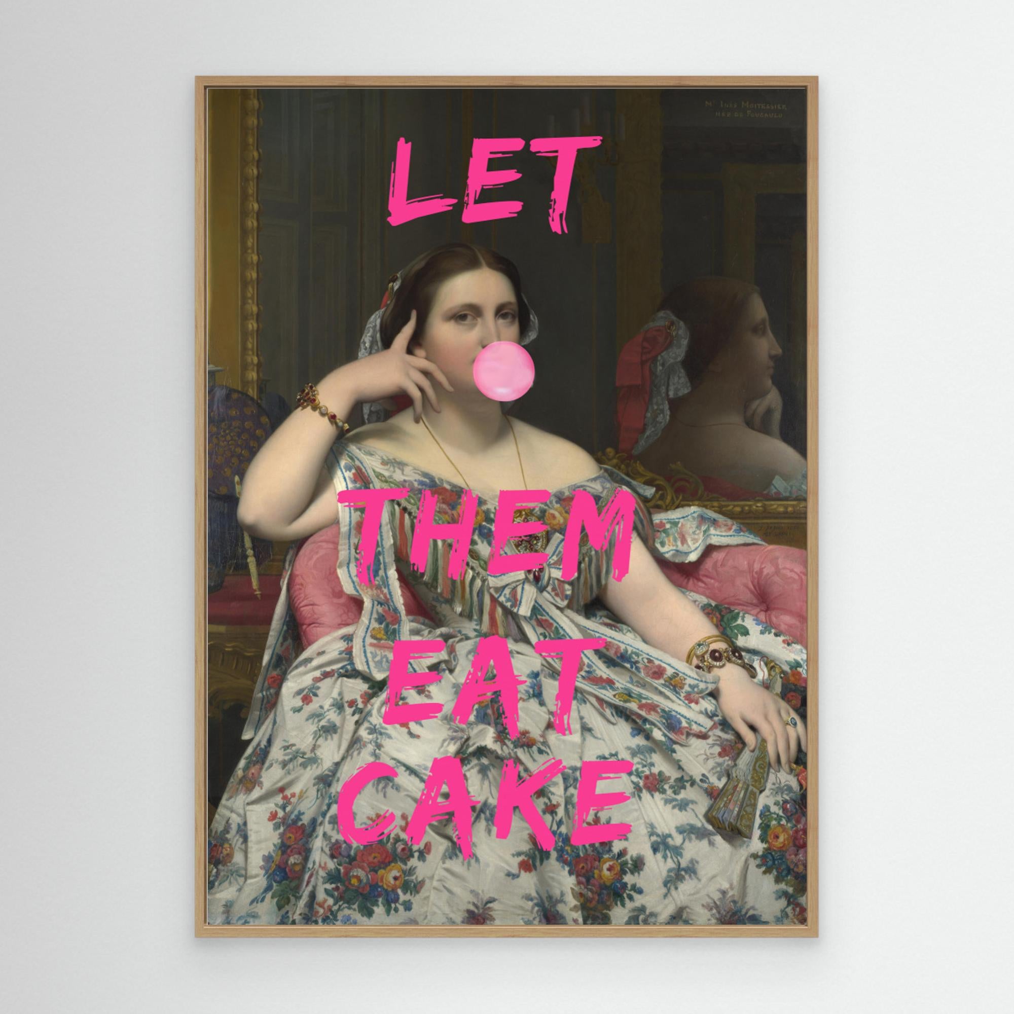 Let Them Eat Cake, Bubble Gum Vintage Portrait by The Art Concept Canvas