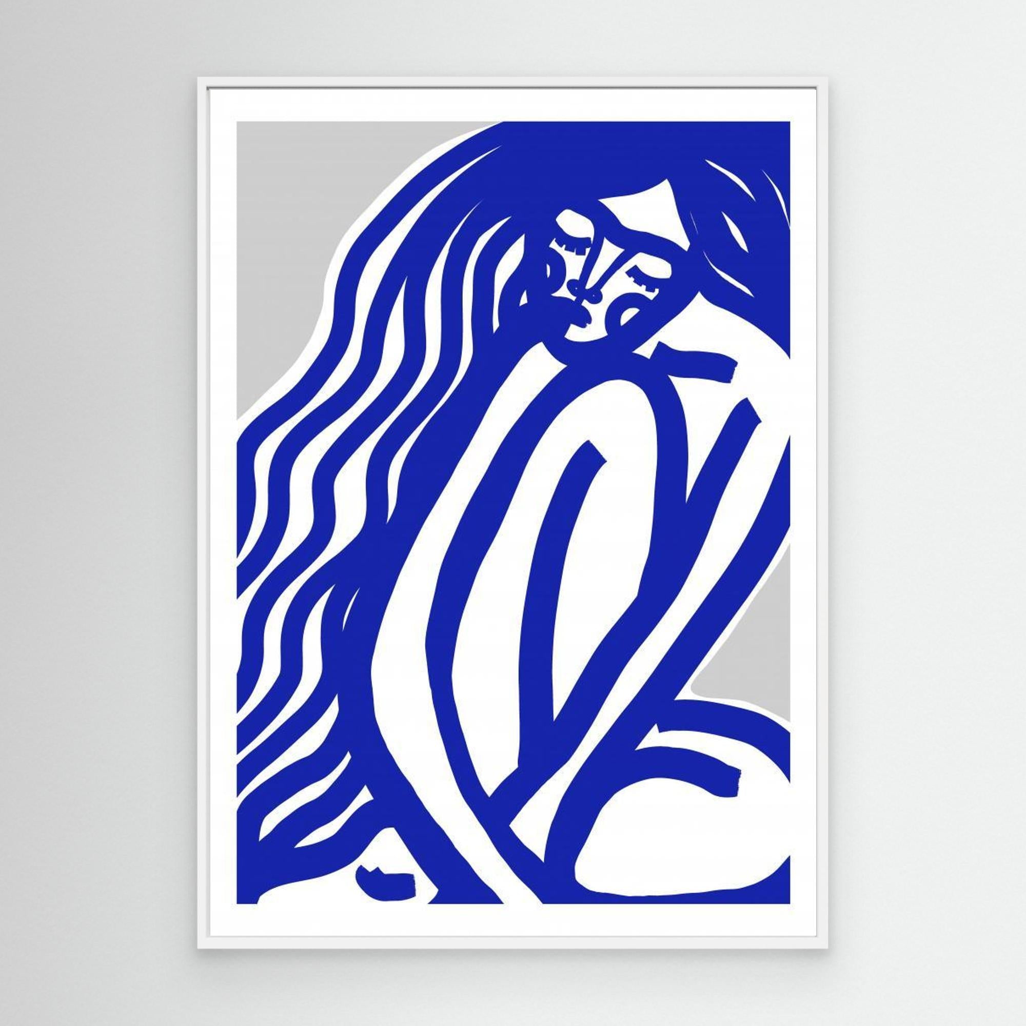 The Silence (Blue) by Treechild Canvas